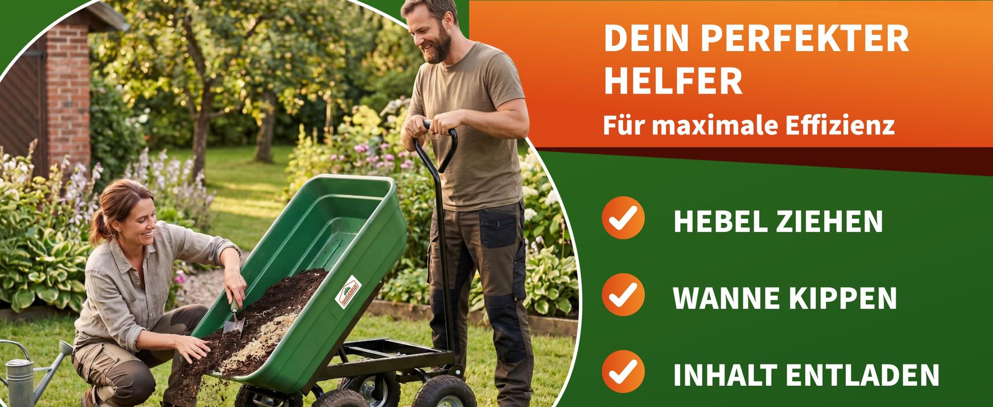 GARDEBRUK® Bollerwagen mit Kippfunktion