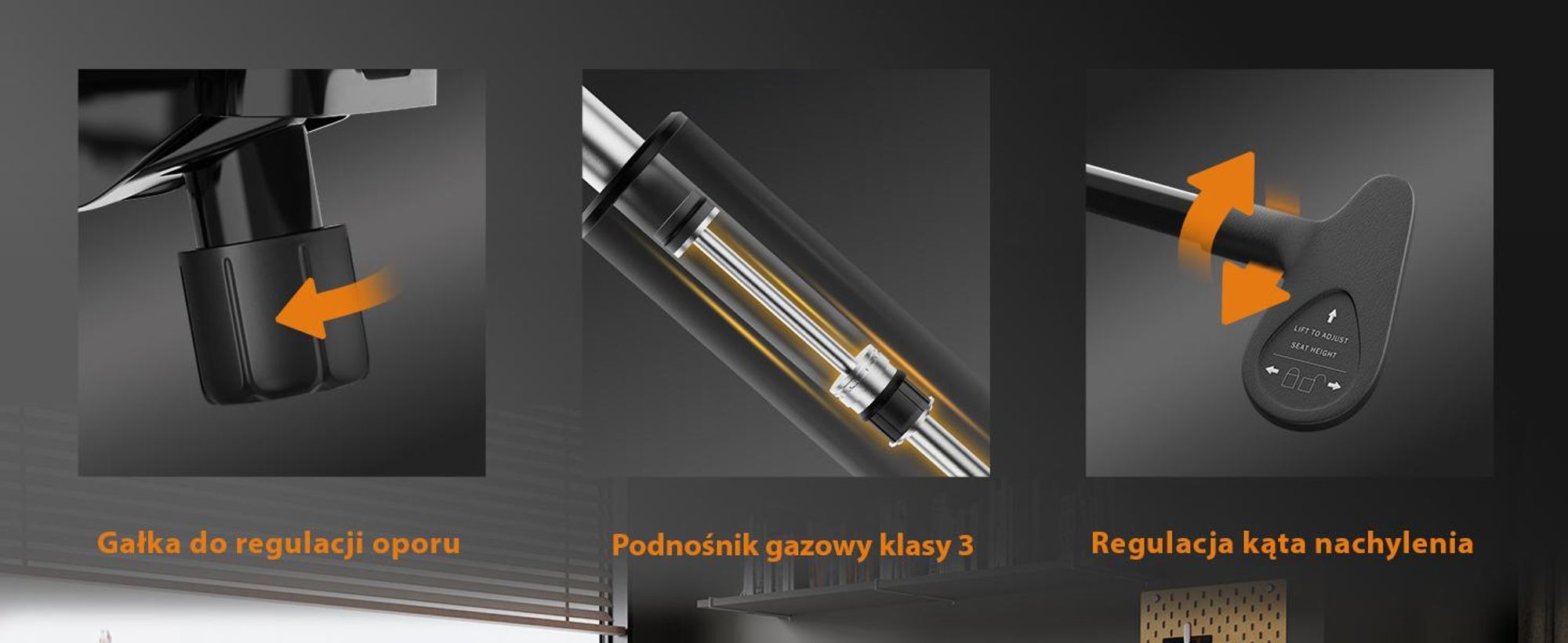 SENSE7 Tone Ergonomiczne krzesło biurowe Krzesło do biurka Krzesło obrotowe z regulacją wysokości, zagłówkiem i podłokietnikami, nośność do 130 kg, siatka, kolor czarny