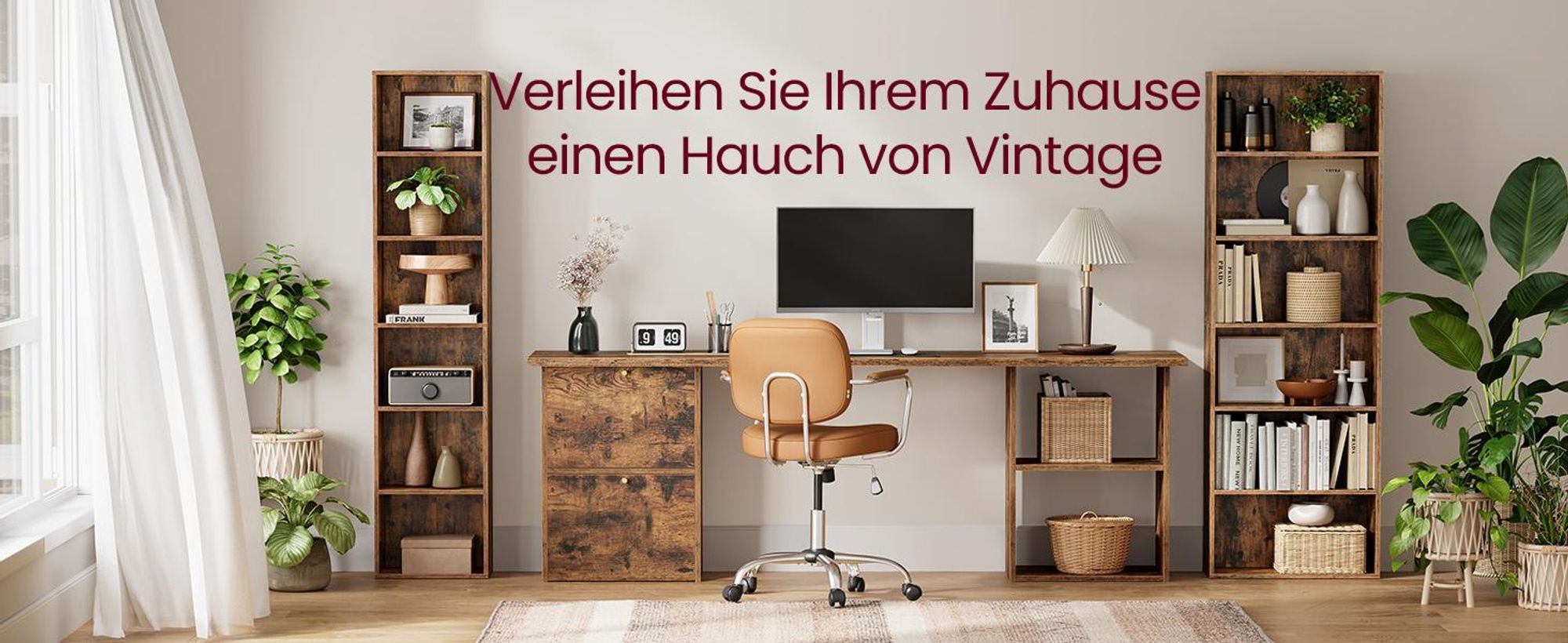 VASAGLE Bücherregal, mit 6 Ebenen, Standregal, Aufbewahrungsregal, für Wohnzimmer, Büro, Schlafzimmer, Arbeitszimmer, 24 x 40 x 178,5 cm