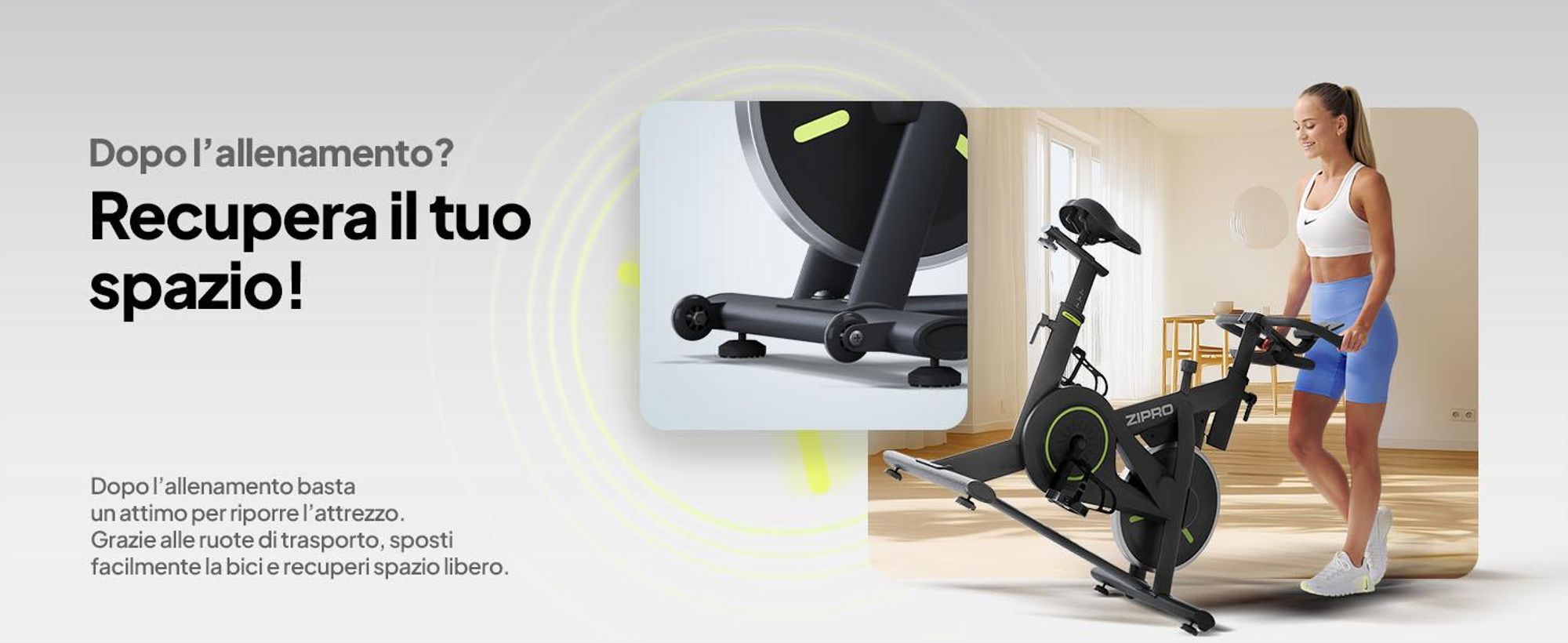 ZIPRO Cyclette Modo App Bluetooth Indoor Cycle Fitnessbike Cyclette  Bike silenziosa Cardio Training Anziani 110 kg Cyclette Kinomap