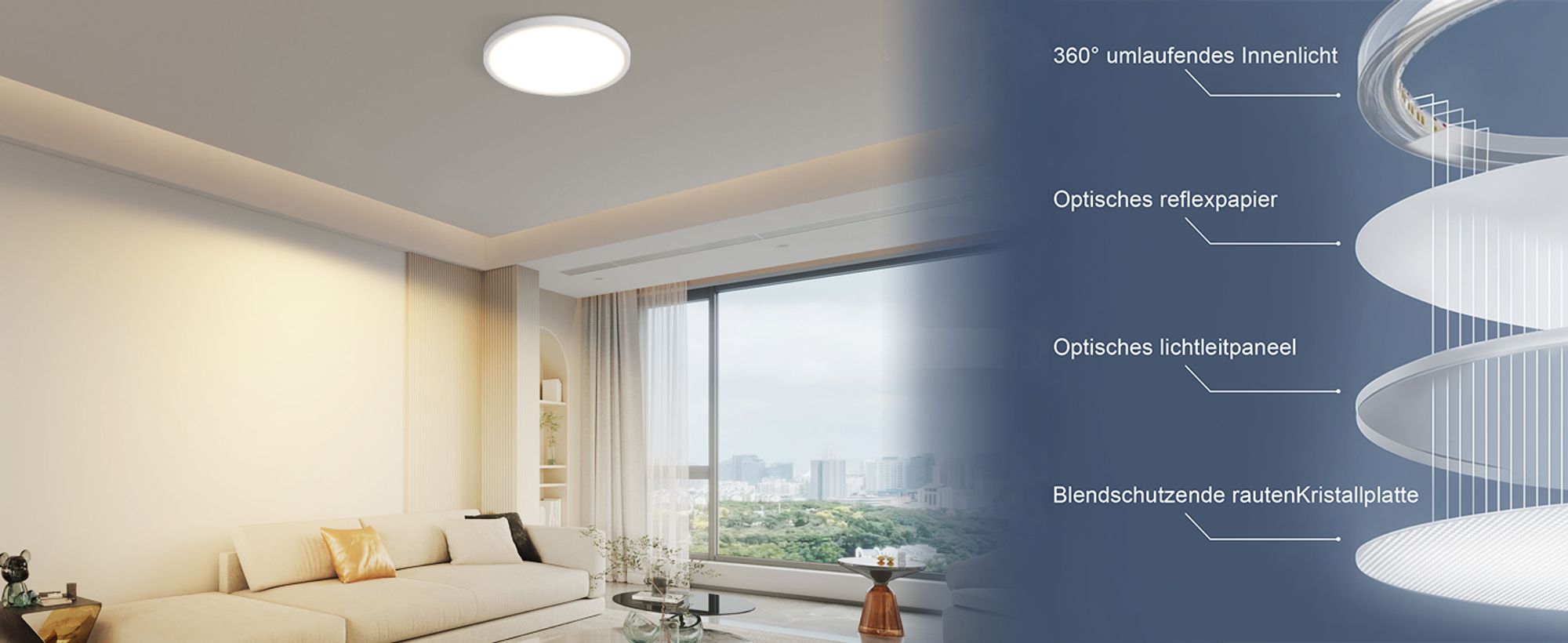 ZMH Deckenlampe LED Deckenleuchte Flach Schlafzimmerlampe 18CM Badezimmerlampe 15W Küchenlampe Schlafzimmer weiß Deckenbeleuchtung Flurlampe Decke Badlampe 3000K-6500K für Küche Flur
