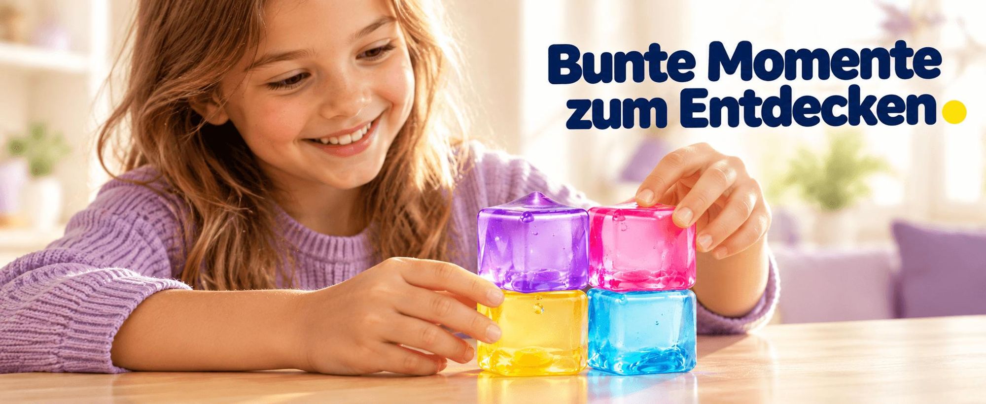 4er Set Cube Squishy Toys Anti-Stress Spielzeug Squishy-Ball zum Stressabbau im Büro für Kinder & Erwachsene