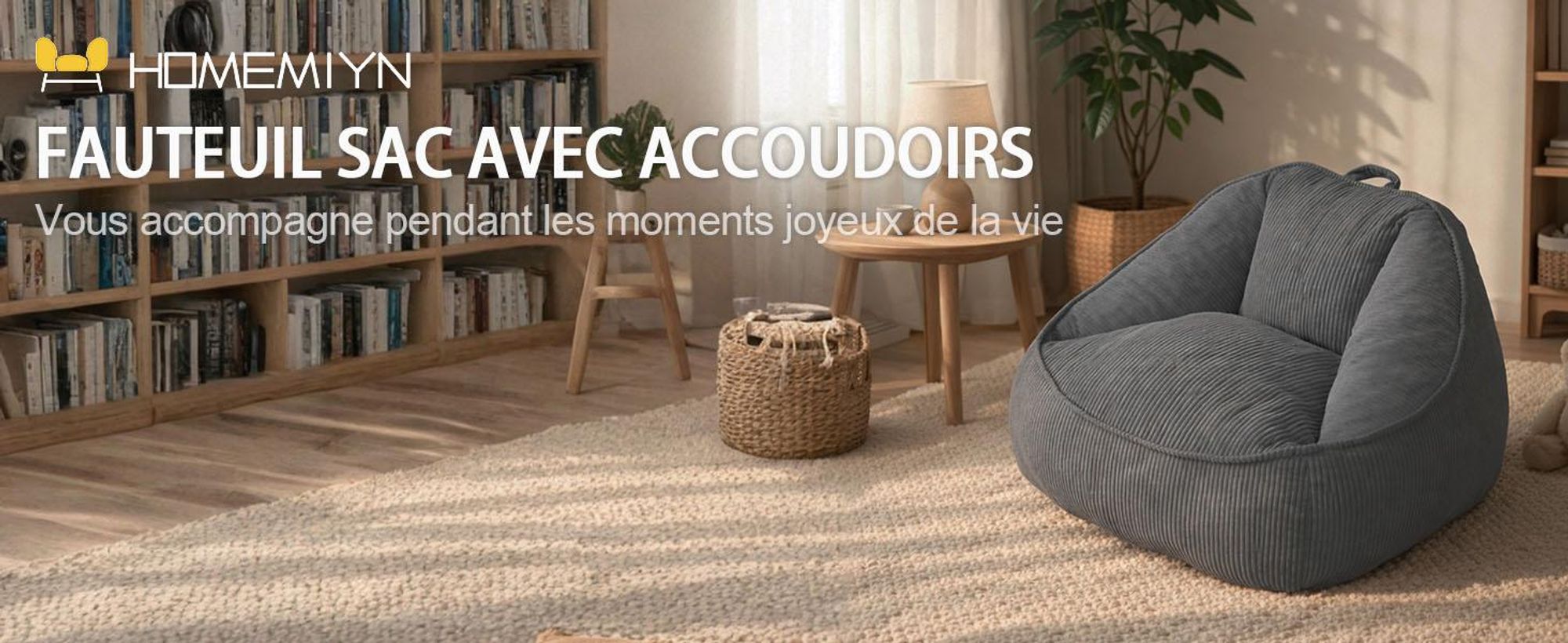 Pouf géant pour adulte, rembourrage en mousse déchiquetée, canapé de sol moelleux, forme poire, gris