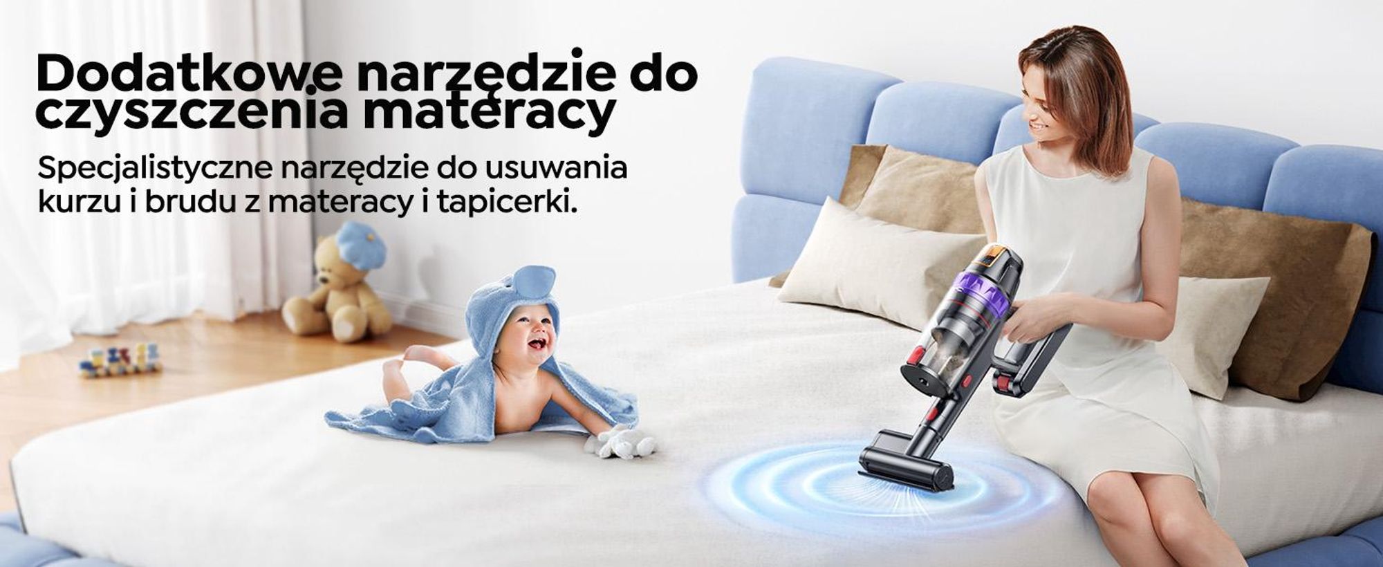 Odkurzacz bezprzewodowy Buture VC90, odkurzacz bezprzewodowy 650W/65KPA z ekranem dotykowym, czas pracy do 60 minut, odkurzacz bezprzewodowy zapobi