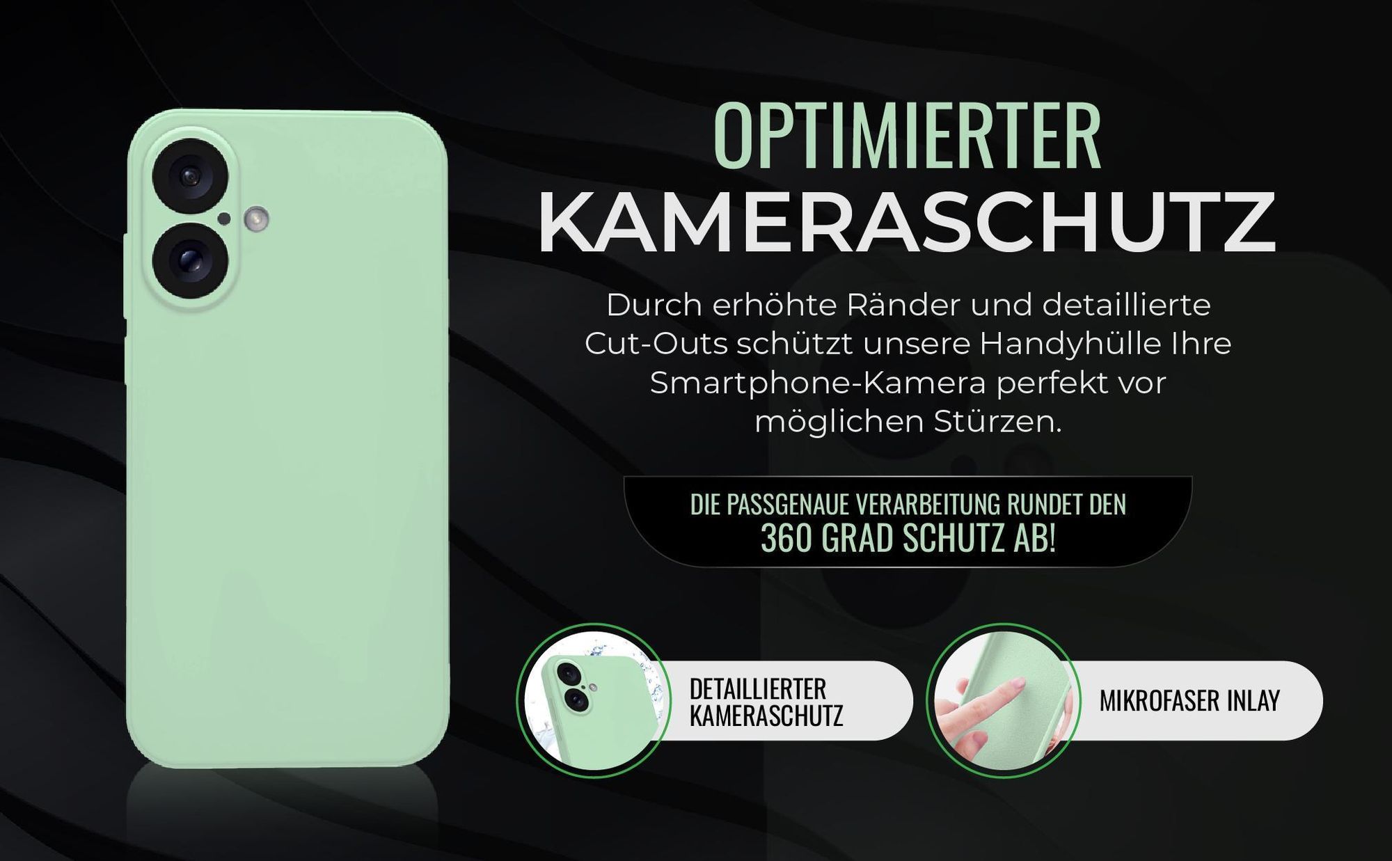 Handyhülle in Türkis für Apple iPhone 17 in detailliertem Kamera Cutout
