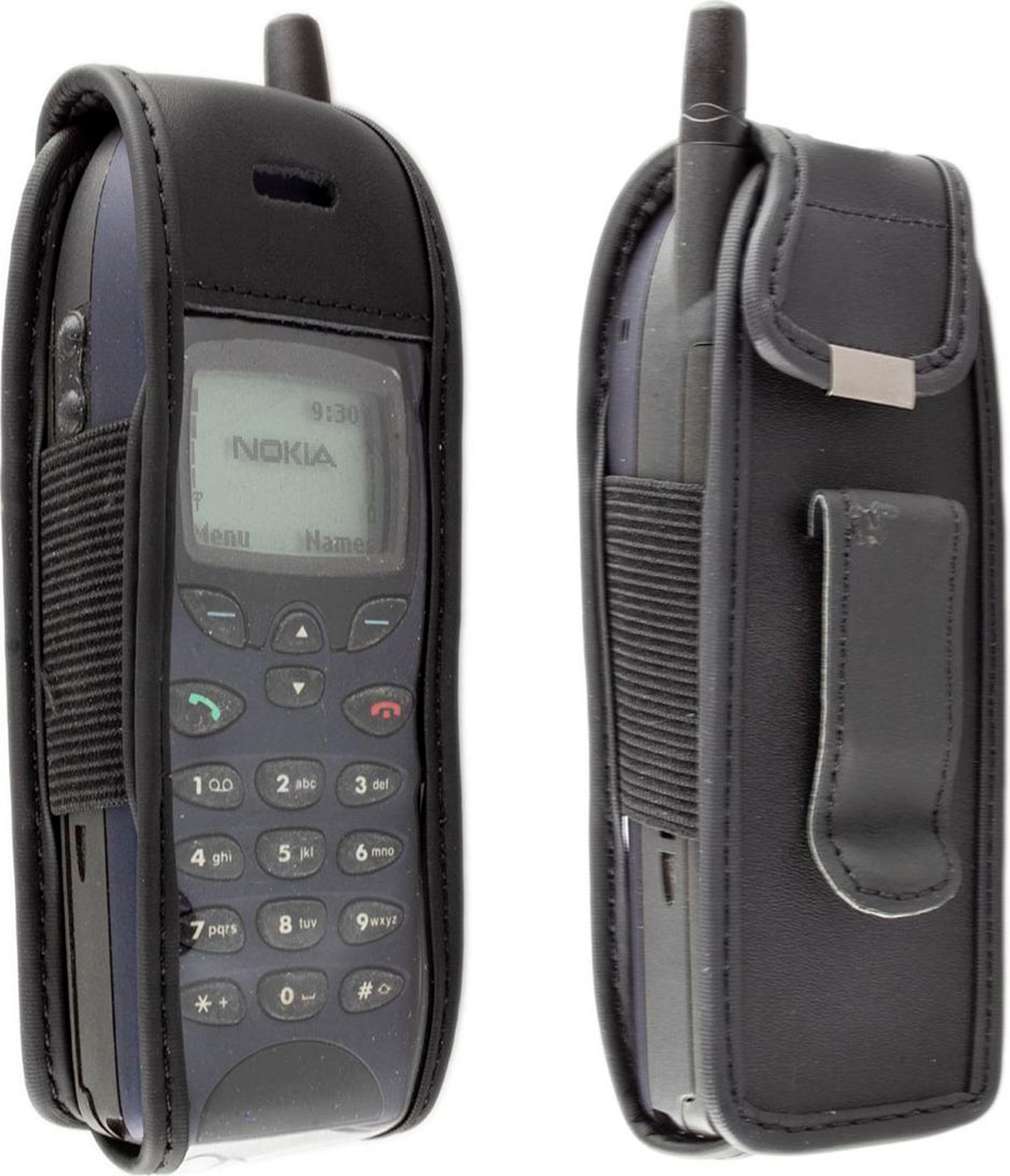 caseroxx Ledertasche mit Gürtelclip kompatibel mit Nokia 5110/6110/6150 aus Echtleder, Tasche mit Gürtelclip und Sichtfenster  Bild 1