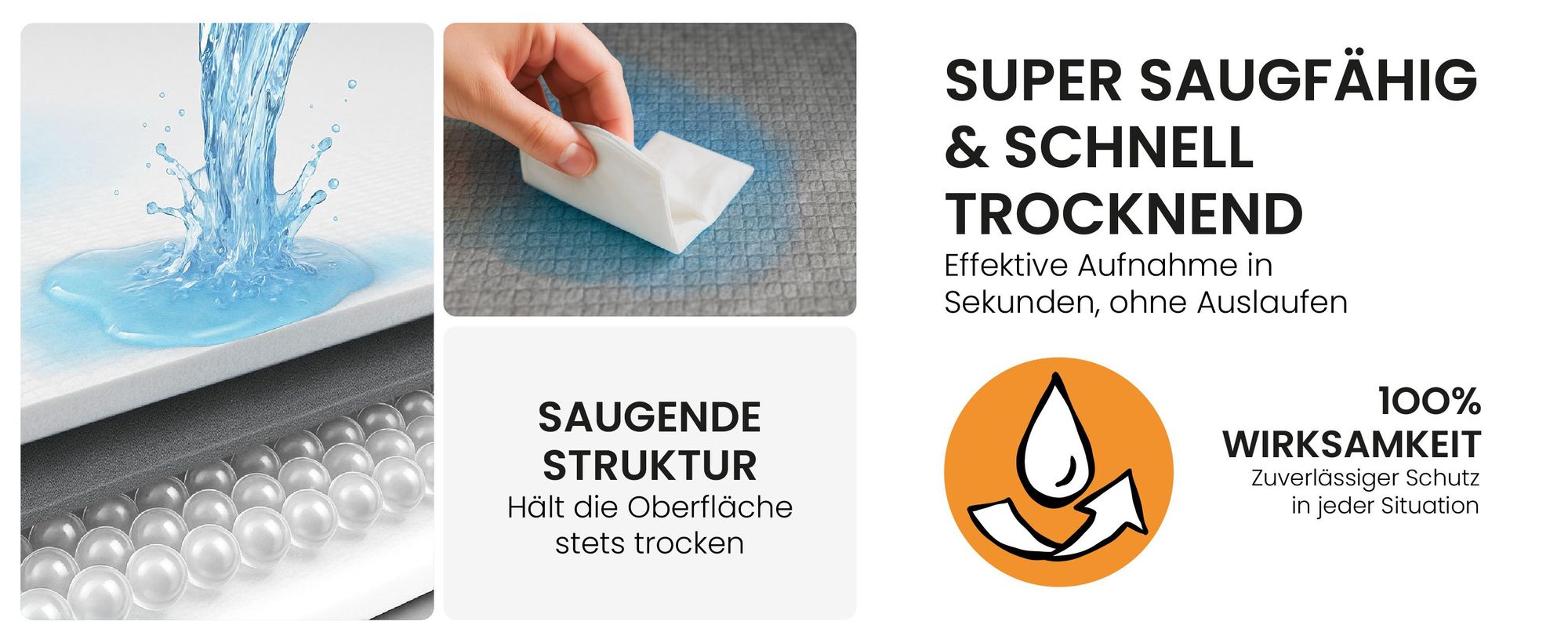 RAGI Welpenunterlagen Trainingspads für Hunde, 50 Stück, Welpen, Saugfähig, Auslaufsicher, Inkontinenz Aktivkohle Trainingsunterlagen, 60x60cm