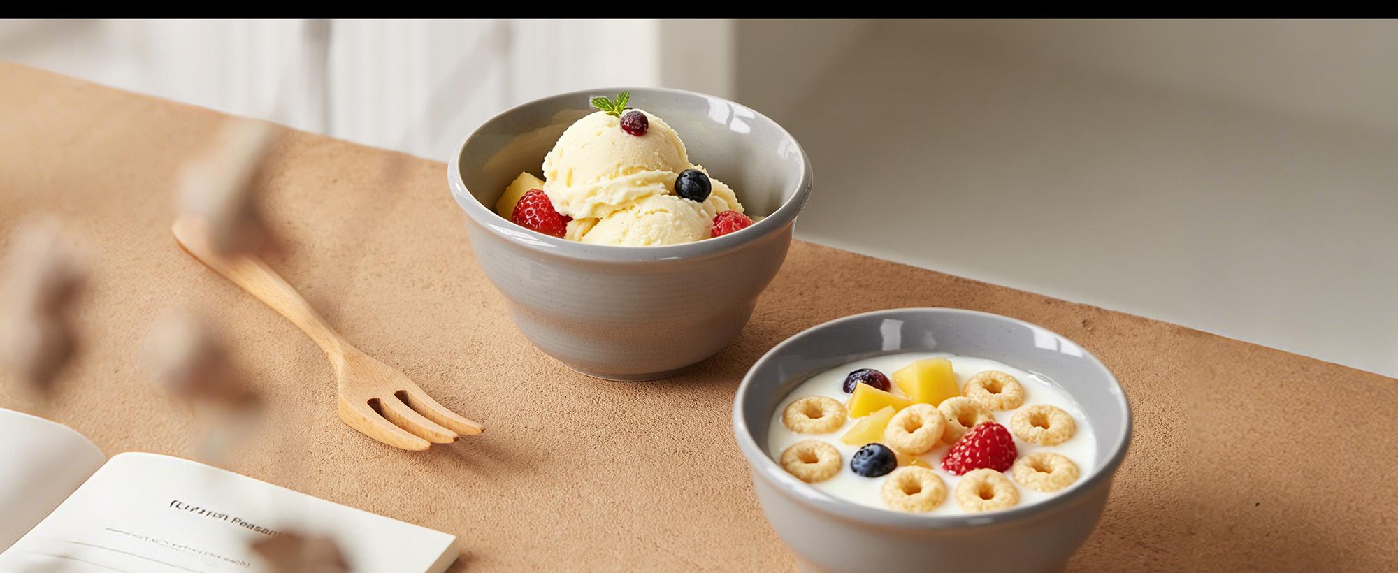 6-teiliges Schalen Set Ø11,7 cm Keramik Müslischalen, Dessert-, Snack- & Eisschalen für 6 Personen – mikrowellen- & spülmaschinenfest