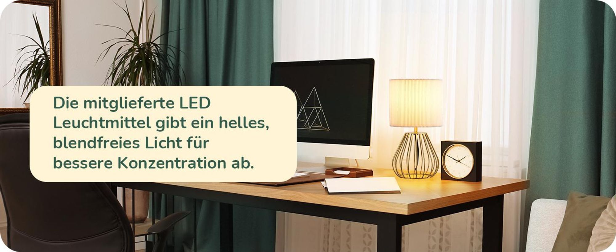 EDISHINE Tischlampe mit Kabelschalter, Nachttischlampe aus Metall, Deko Tischleuchte für Wohnzimmer
