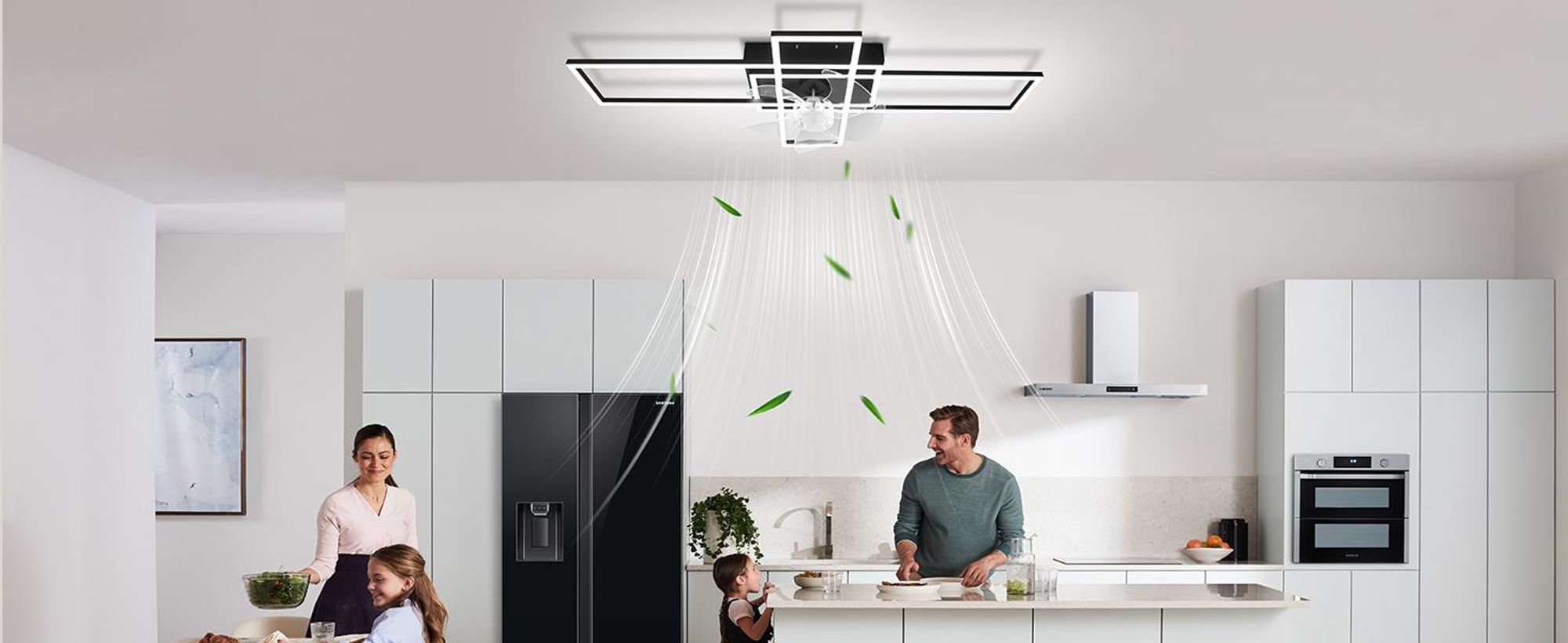 ZMH Ventilateur de plafond 94 cm avec éclairage, 6 vitesses, LED, intensité réglable, télécommande et minuterie, pour le salon
