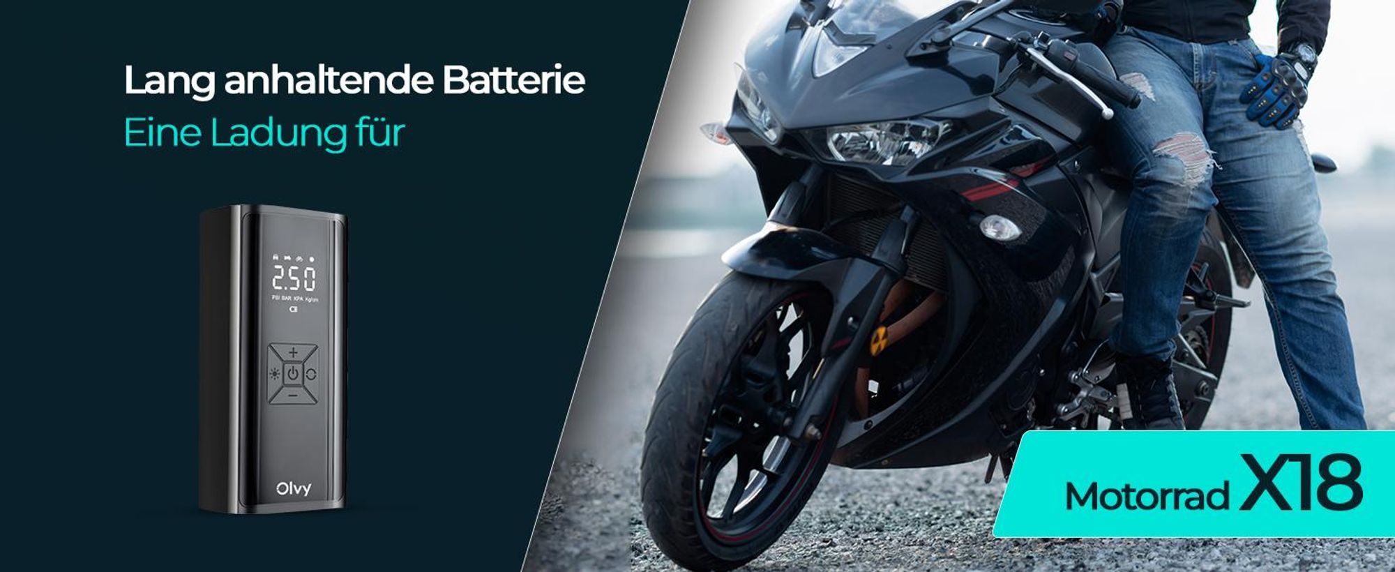 Olvy Luftkompressor 7000 mAh, Mini Reifenpumpe, Elektrischer Kompressor Fahrradpumpe, Elektrische Luftpump, Mini-Kompressor für Auto Fahrrad Bälle