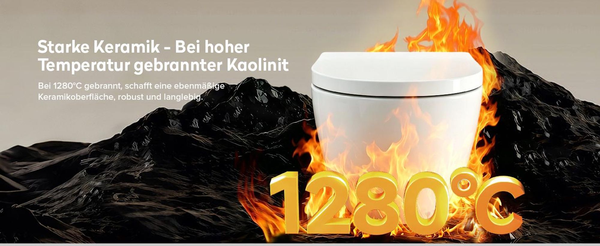 doporro Hänge-WC Weiß Wand-WC Toilette mit Soft-Close Spülrandloses aus Keramik Hänge-Toilette Aachen106