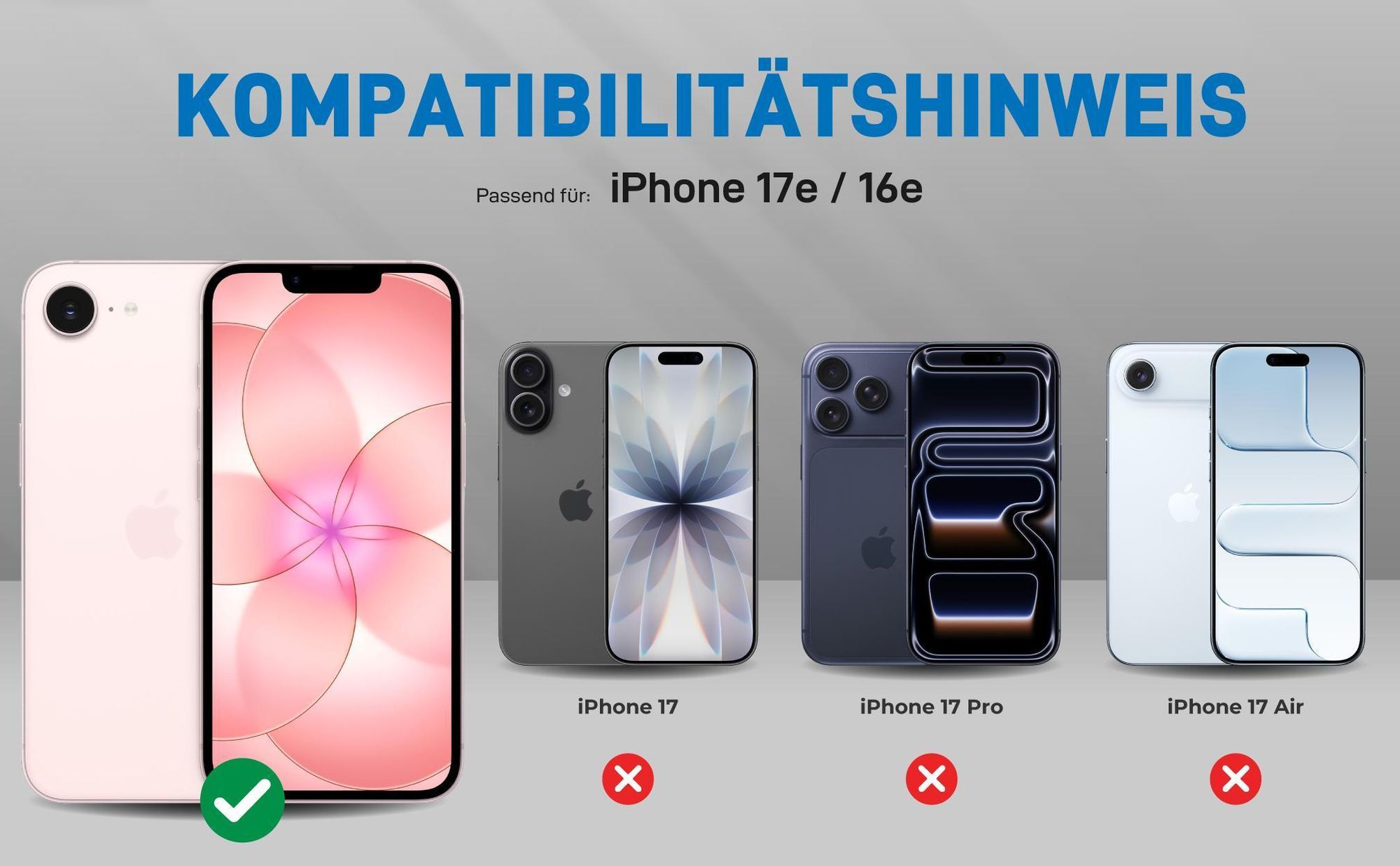 Kompatibilitätshinweise Hülle für Apple iPhone 17e