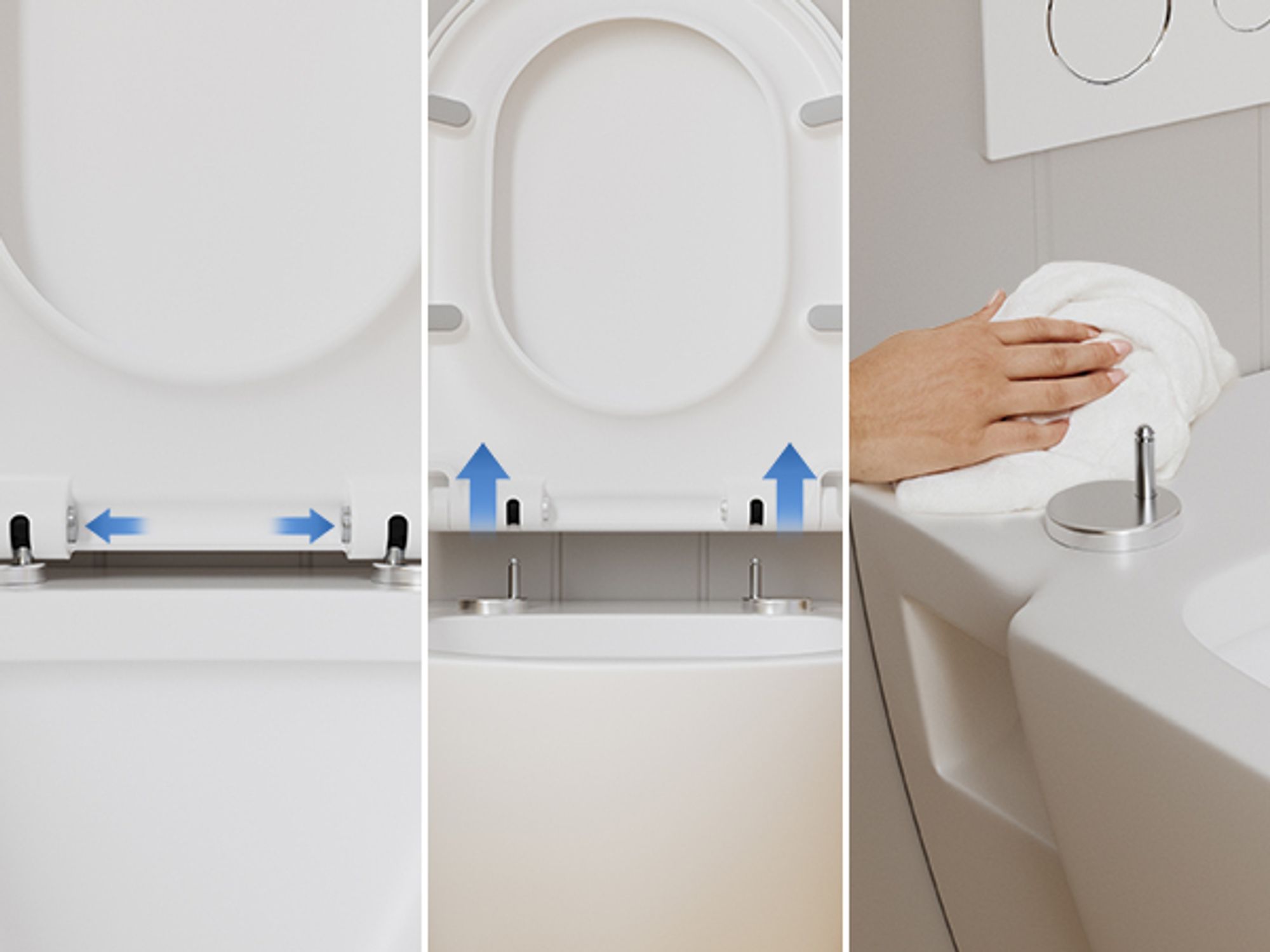 CECIPA WC-Sitz D-Form mit Absenkautomatik, Toilettendeckel aus Duroplast, Klobrille Klositz Klodeckel, Schnelle Demontage, geräuschlos & Weiß