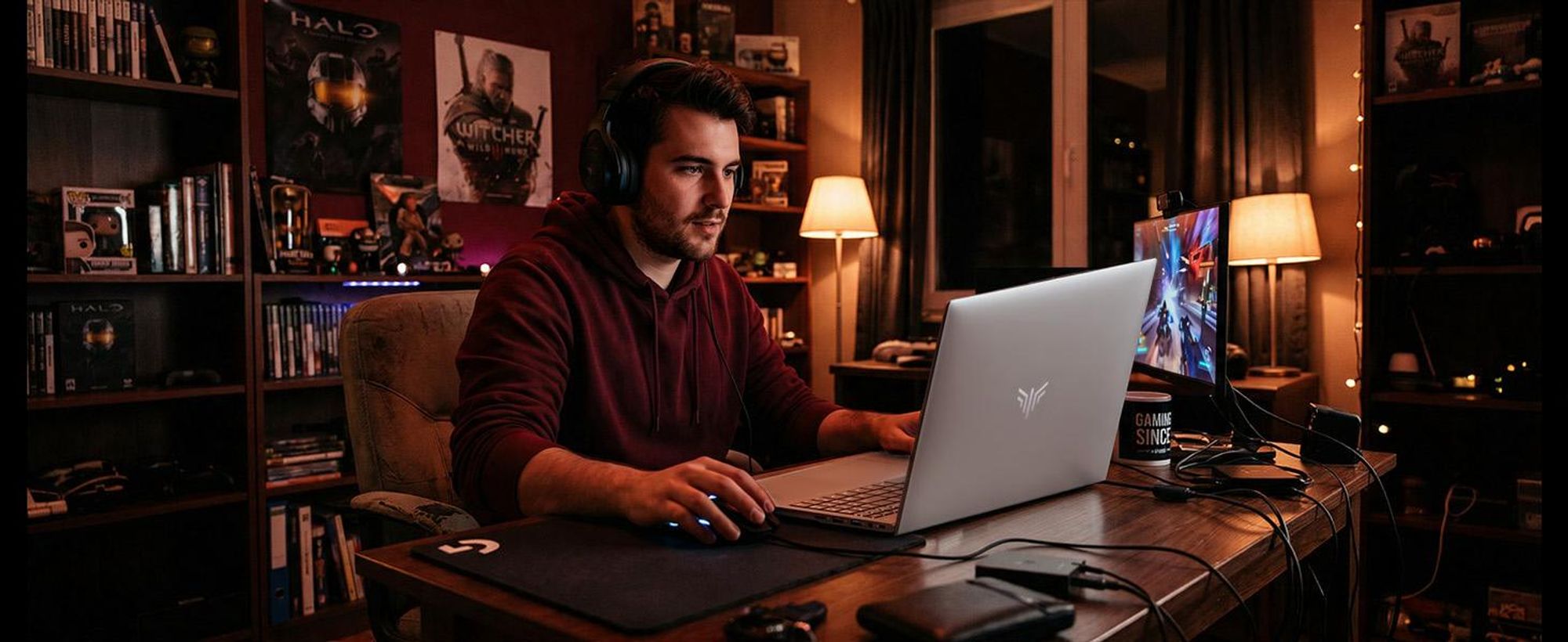 ACEMAGIC S16 16"Gaming Laptop ,AMD Ryzen 7 H255 (4.9GHz),24GB DDR5 512GB SSD, AMD Radeon 780M,180° drehbar,Windows 11 Pro,WiFi 6