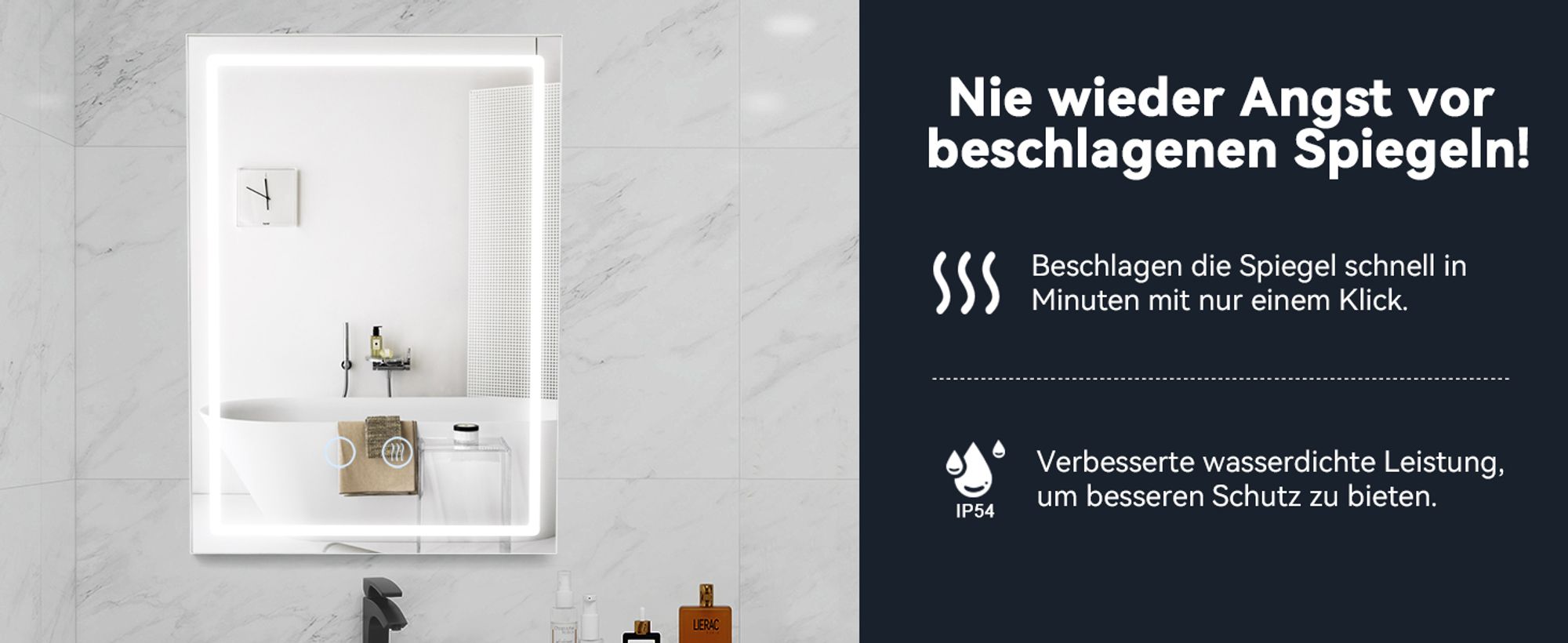 Puluomis Spiegelschrank Bad mit 3 färbiger dimmbarer Beleuchtung, Badezimmerschrank mit Steckdose, USB-Anschluss,Wandschrank Aluminium Badezimmer Weiß