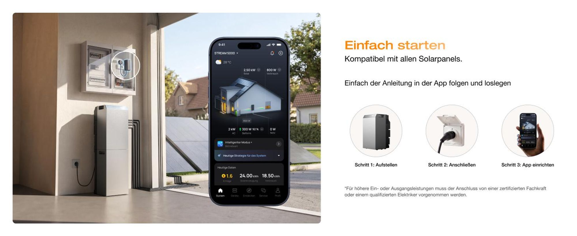EF ECOFLOW STREAM AC 5000 Balkonkraftwerk mit 5 024 Wh Speicher , 100 % kompatibel mit allen Mikro-Wechselrichtern, 3 000 W Ausgangsleistung