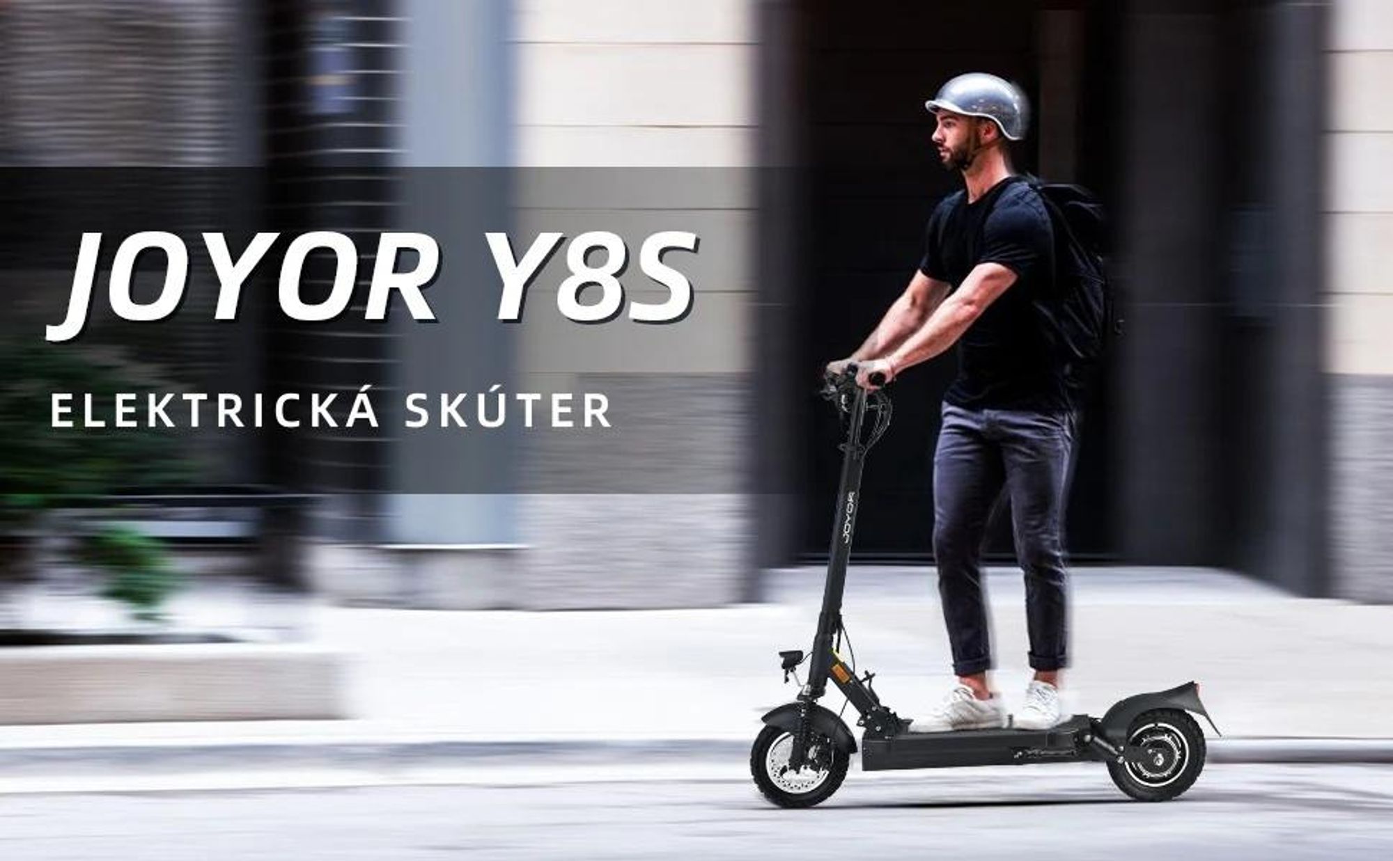 Elektrický Kolobežka JOYOR Y8-S S Certifikátom ABE - 500W Motor 48V26AH Batéria 85KM Dojazd Kotúčová Brzda - Čierna
