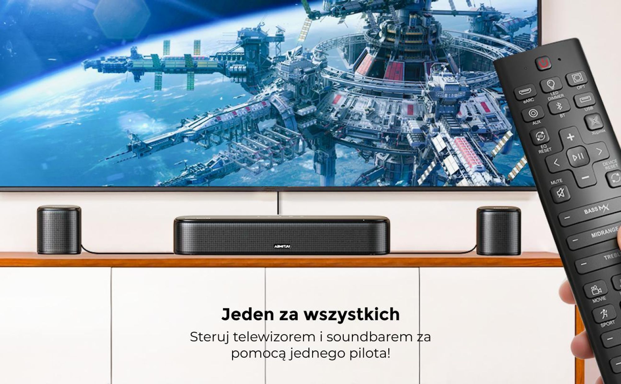 Ultimea Aura A60, 7.1 kan., 350 W, Dolby Atmos, Gra, Film, Muzyka, Noc, Sport, Głos, 98 dB, 75 dB