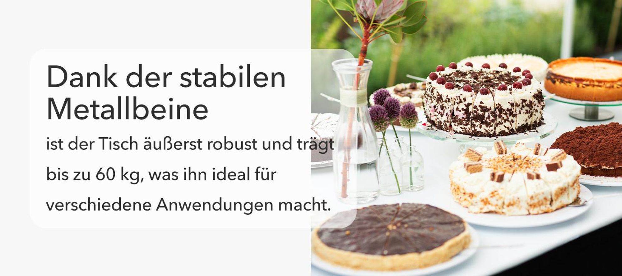 Klapptisch Nara Vielseitig, Stabil und Platzsparend für Jeden Anlass 75,5 x 49 cm