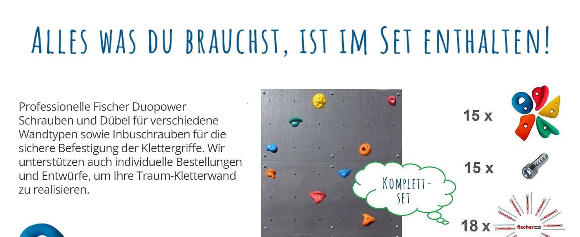 Create for You Kletterwand Kinder Outdoor + 15 Klettersteine - Schwarz Boulderwand für Garten, Spielplatz, Holzhaus - Wasserfest 180x120 cm