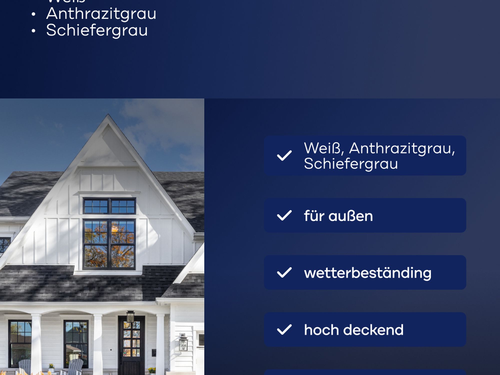Plid Fassadenfarbe Weiß 10L , für ca. 60m² / Außenfarbe Fassaden Wetterschutz - Mauerfarbe, Hausfarbe Fassade