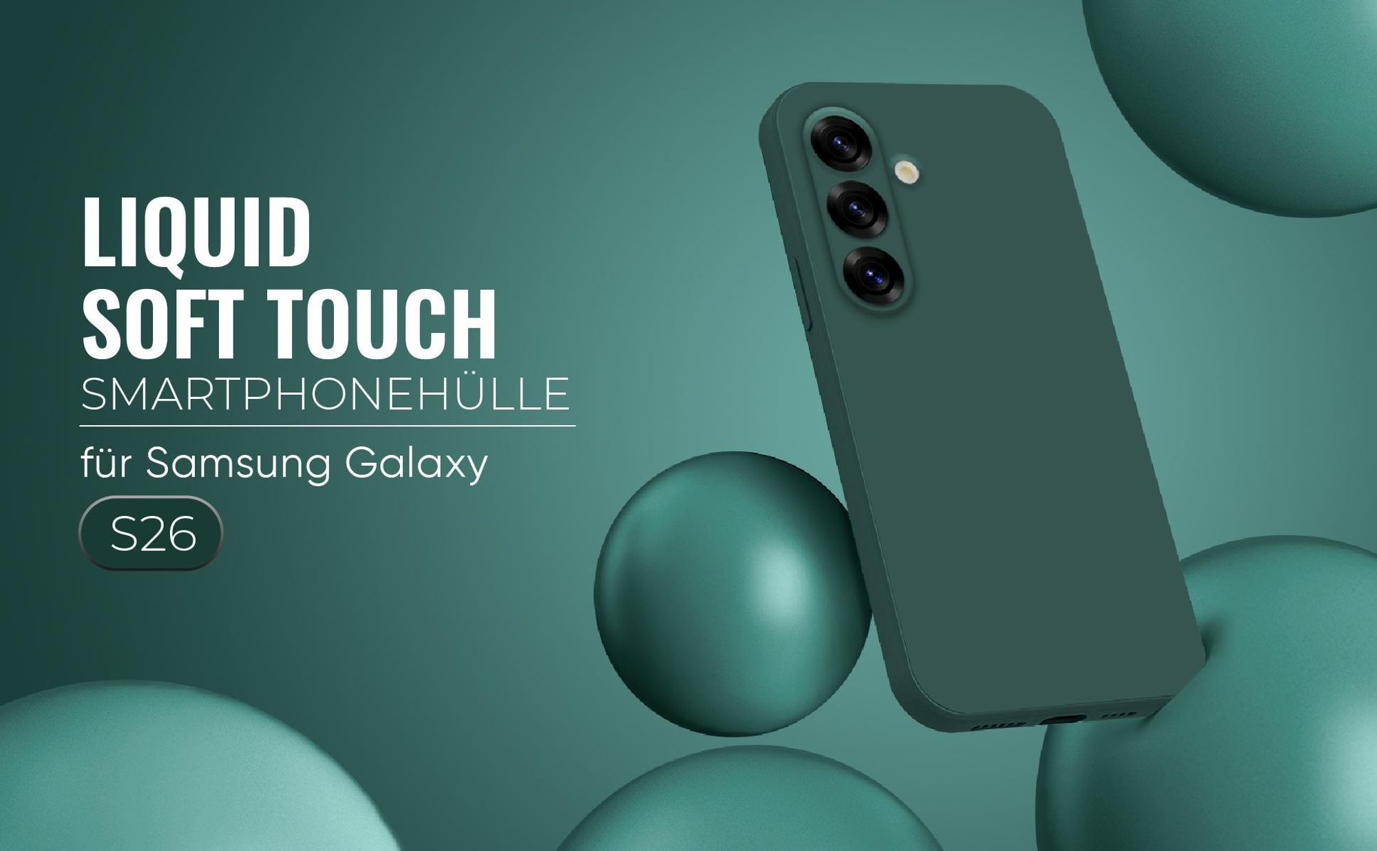 Liquid Soft Touch Smartphone Hülle in Grün für Samsung Galaxy S26