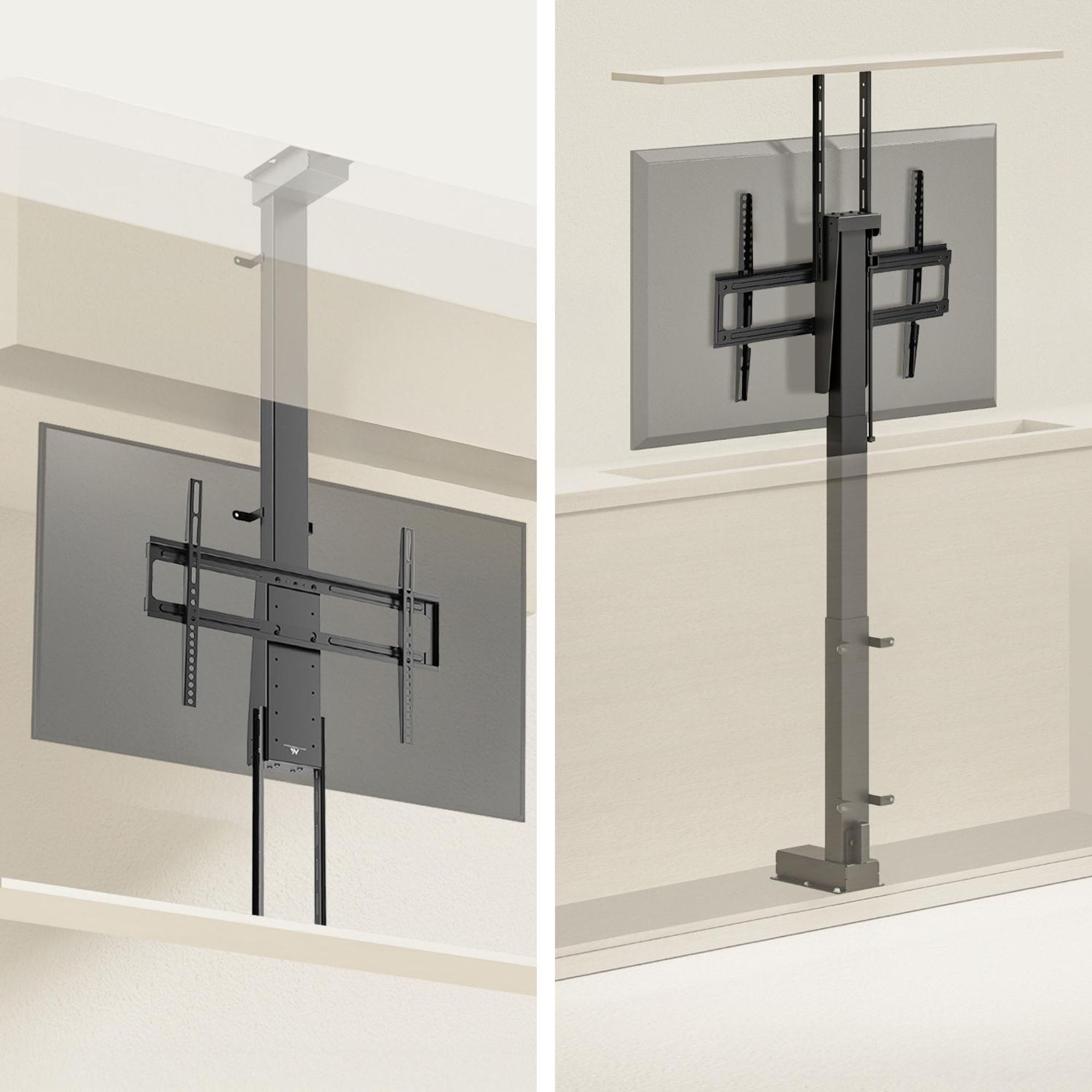 Elektrischer Decken- und Bodengriff ausziehbar 43''-88''' VESA 600x400 max. 60kg 100-240V AC,50/60Hz