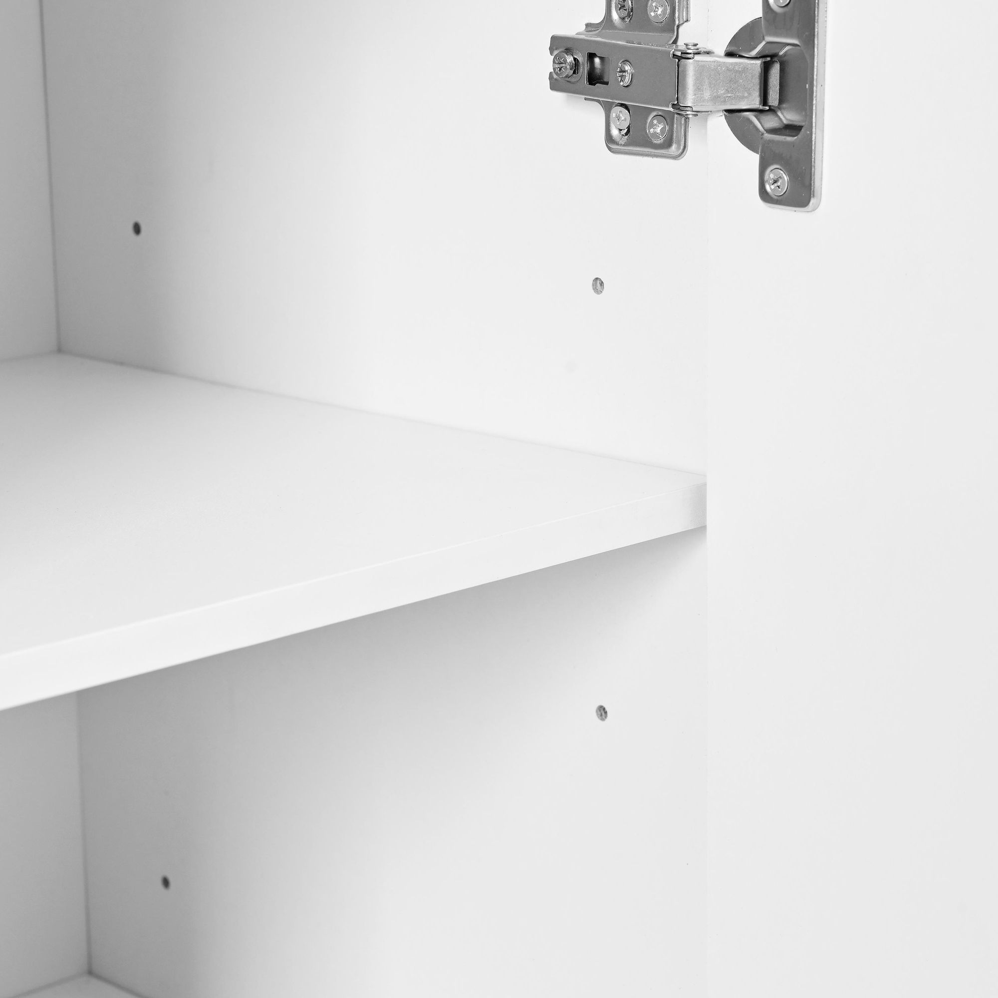 Merax Schuhschrank Schuhkipper, Schuhkommode mit 2 Türen, Verstellbare Regale, 2 Verstellbare Einlegeböden, Schuhablage, B73xT34xH109 cm, Weiß