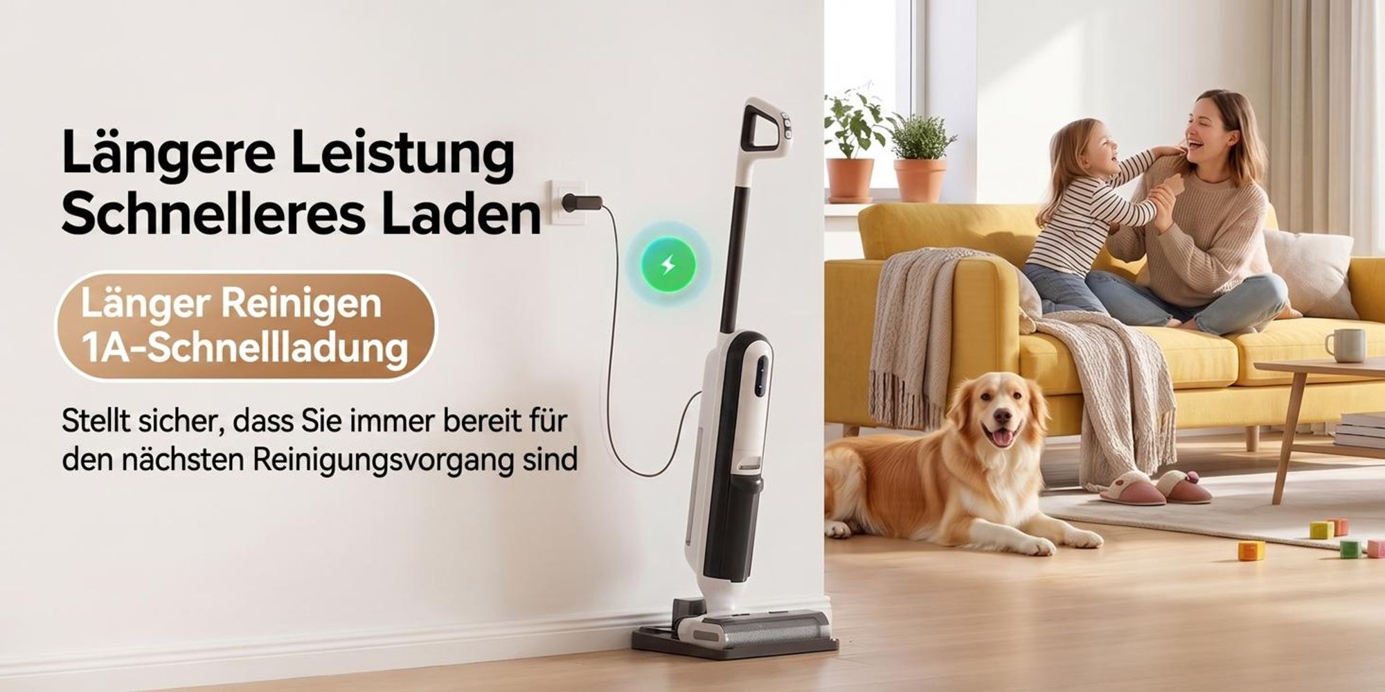 Lubluelu T6 Akku Nass-Trockensauger 16kPa, 1L Doppel-Wassertank, 33Min, Kantenreinigungsbürste, Automatische Selbstreinigung, Hartboden & Tierhaare