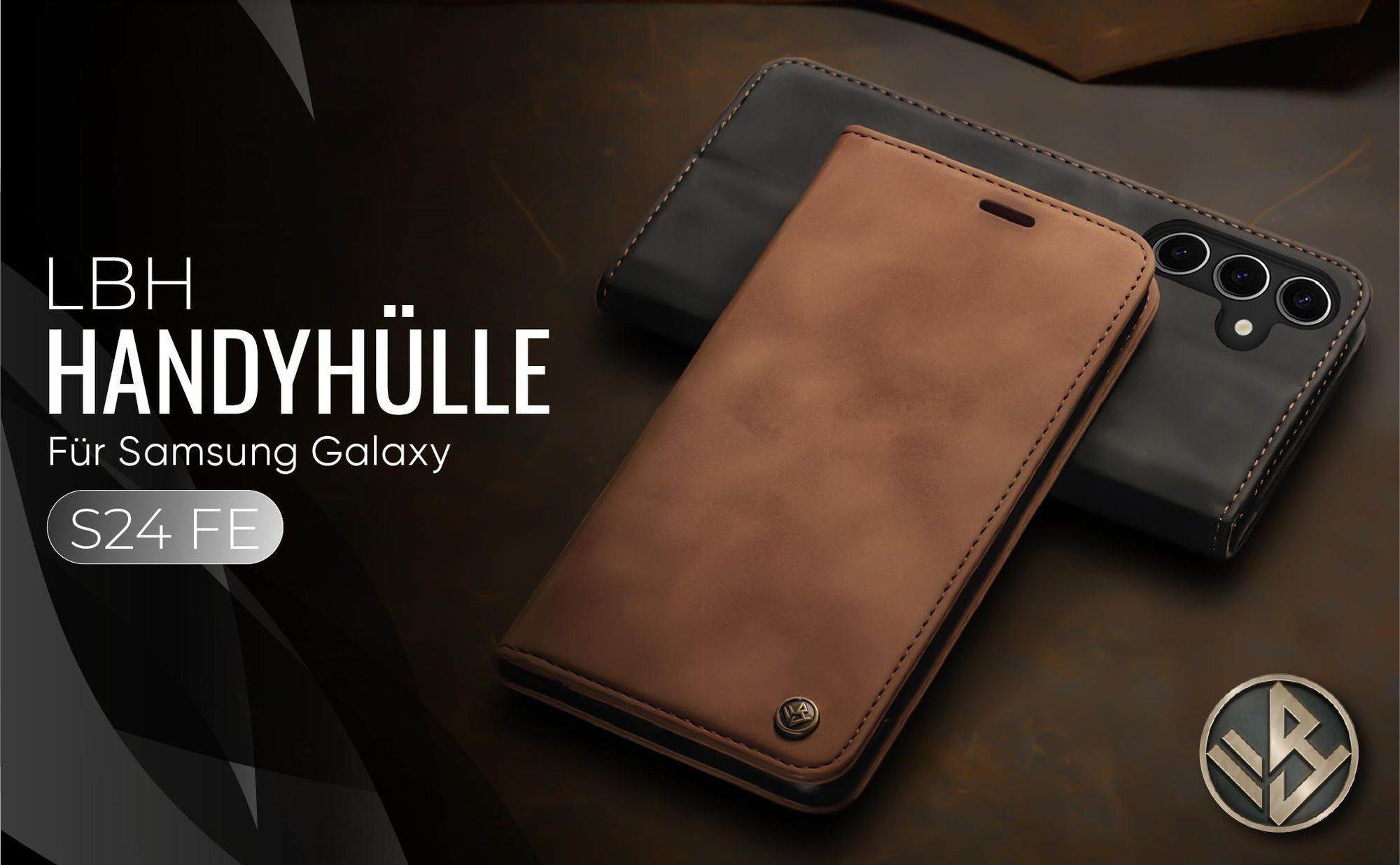 Hochwertige Klapphülle für Samsung Galaxy S24 FE im klassischen Design