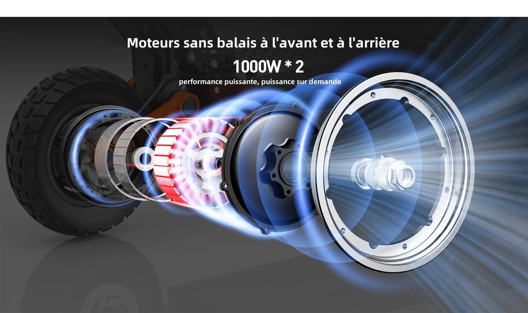 JOYOR S10-S-Z Pliable avec fonction clignotant Trottinette électrique - Moteur 1000W*2 Batterie 60V18AH Pneus de 10 Pouces - Noir