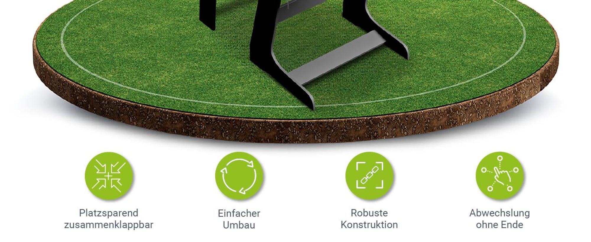 Juskys 5in1 Spieltisch Ballzauber klappbar - Tischtennis, Kicker, Billard, Hockey & Basketball