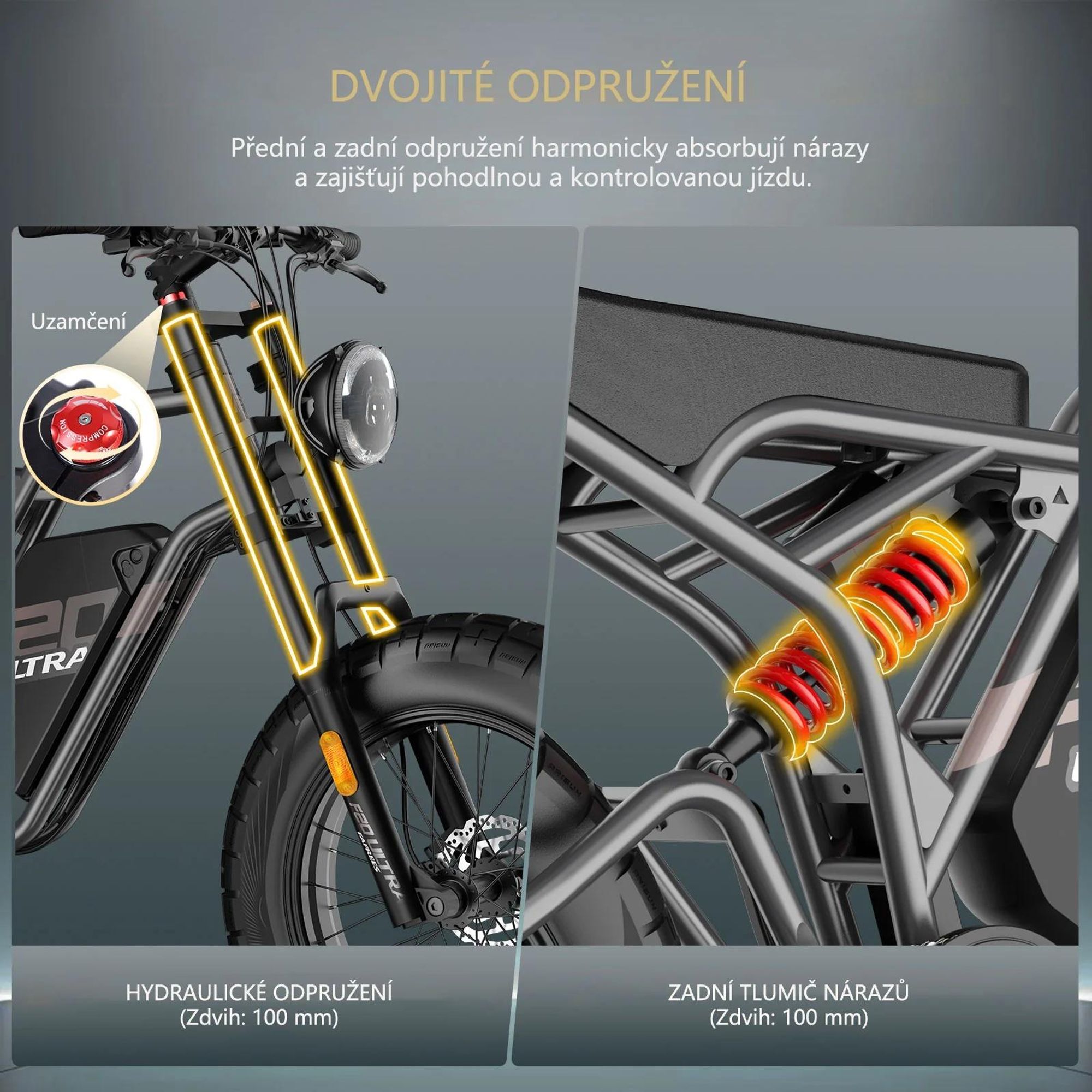 FAFREES F20 Ultra E-Bike (Typové schválení EU L1e-B) - Baterie 48V25AH 20 Palcové Pneumatiky Mechanické brzdy - Zelená