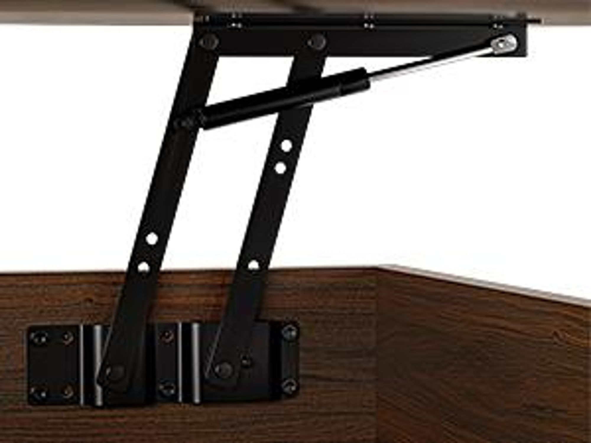 FABATO Runder höhenverstellbarer Couchtisch mit Rädern & Staufach – 26,77 Zoll (ca. 68 cm), 2-stufig, auch als Esstisch nutzbar, in Espresso