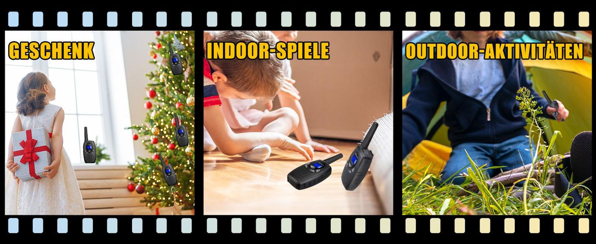 Retevis RT628 Walkie Talkie Kinder, 8 Kanäle VOX LCD Display, Spielzeug, Geschenke für Kinder, für Jungen und Mädchen im 4–12 Jahren Camping