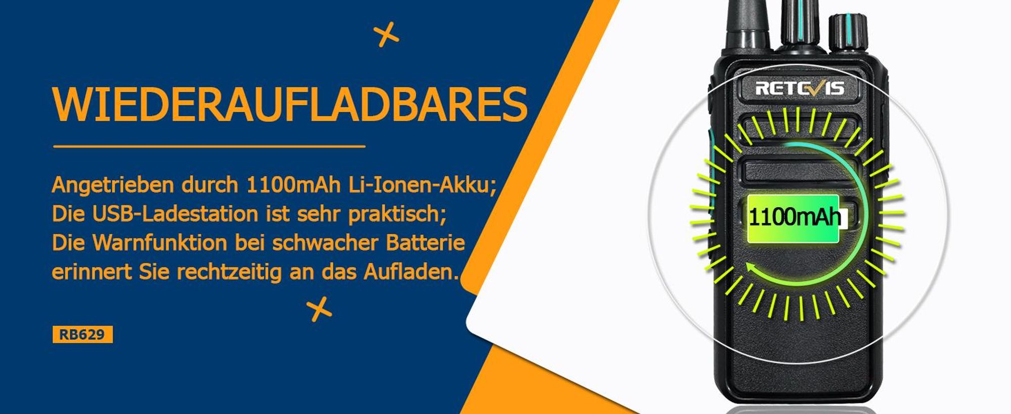 Retevis RB629 Funkgeräte, PMR446 Walkie Talkies mit Drahtloser Klonfunktion, VOX, Notfallalarm, mit Großer Reichweite Funkgerät Set mit Lautsprechermikrofon für Schule Baustelle Sicherheit (4 Stück, Schwarz)
