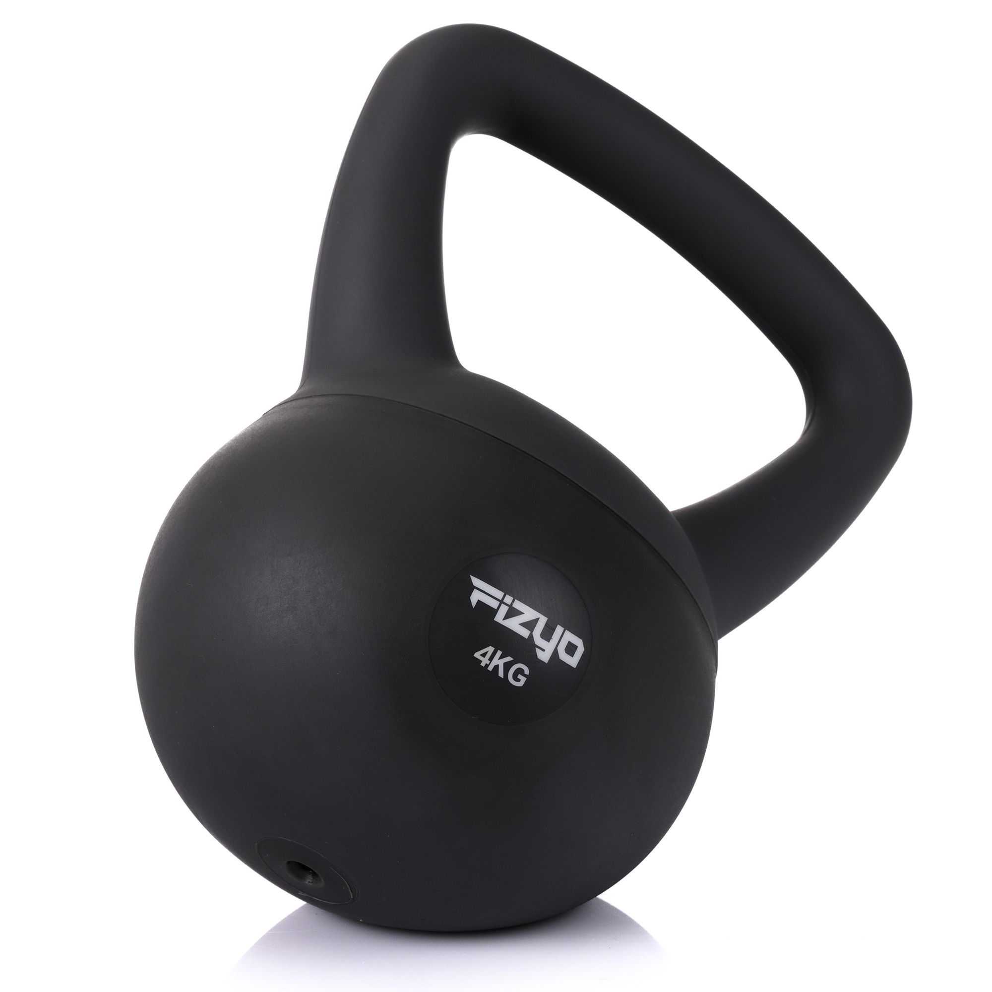 Produktfoto auf weißem Hintergrund weicher Kettlebell FIZYO Hantel Gewicht