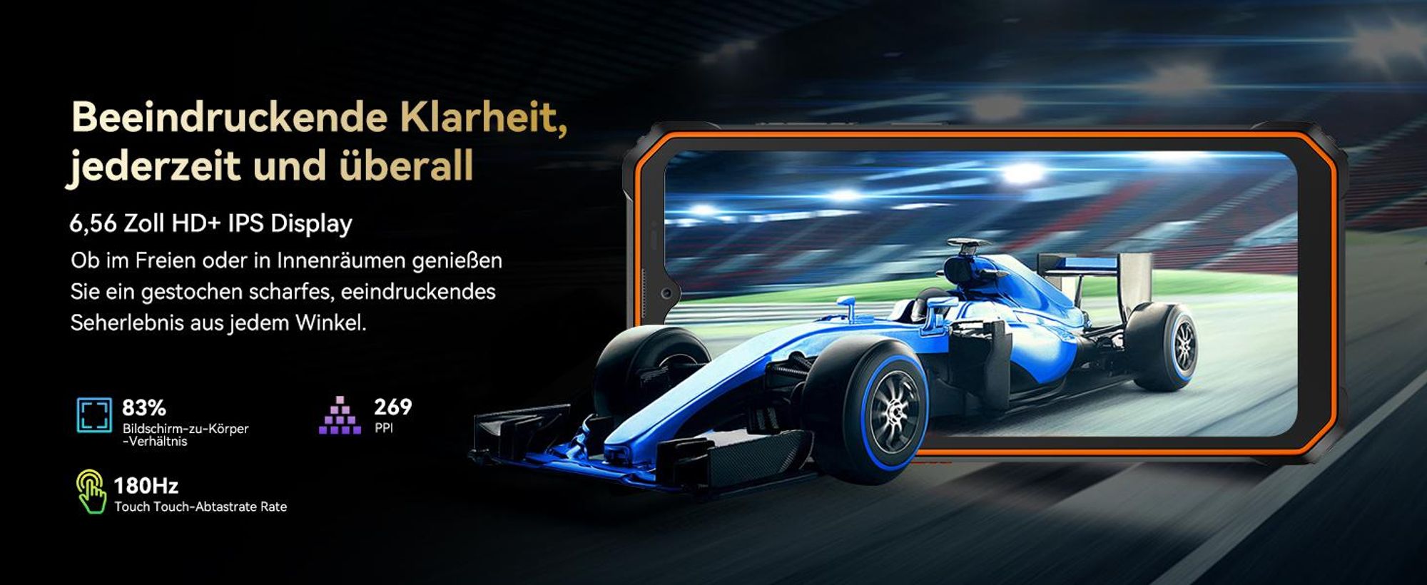 Blackview BV6200 Plus(2025) Outdoor Handy Ohne Vertrag, 11000mAh Akku Android 14 Outdoor smartphone, 24GB+256GB/2TB,98DB Lautsprecher, 6.56" 90Hz,IP69