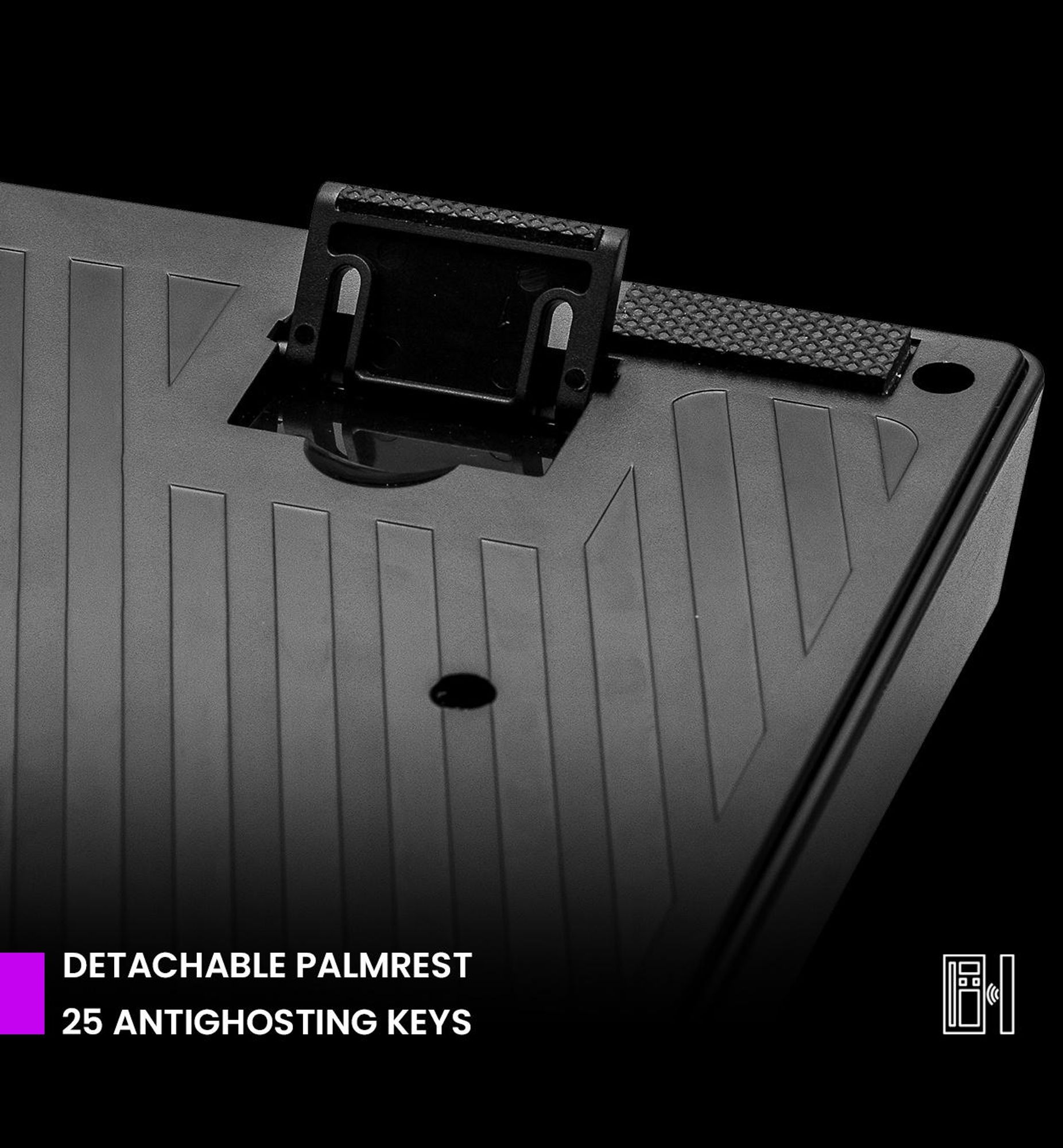 PREYON Long Claw Alpha Tastatur Gaming-Tastatur - 104 Funktionstasten - RGB-Beleuchtung - Zusätzliche Tasten - Volumenrolle - Anti-Ghosting - Abnehmbare Magnetische Stütze -  Taste Licht Aus/Ein