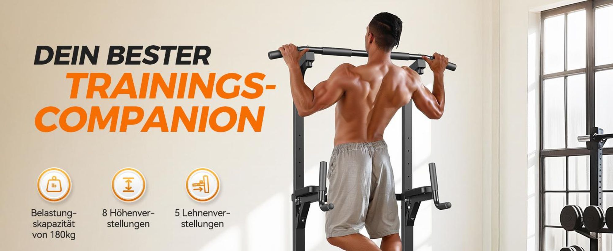 Sportsroyals Power Tower, Dip-Station, Klimmzugstange für das Krafttrainingsgerät im Heim-Fitnessstudio, 204 kg  126x35.5x15cm