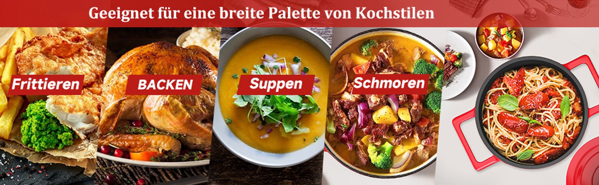 Homelux 20cm Topf Induktions Kochtöpfe mit Deckel, Antihaftbeschichtung, 2,6L Suppentöpfe aus Aluminium für alle Herdarten(H-KC20)