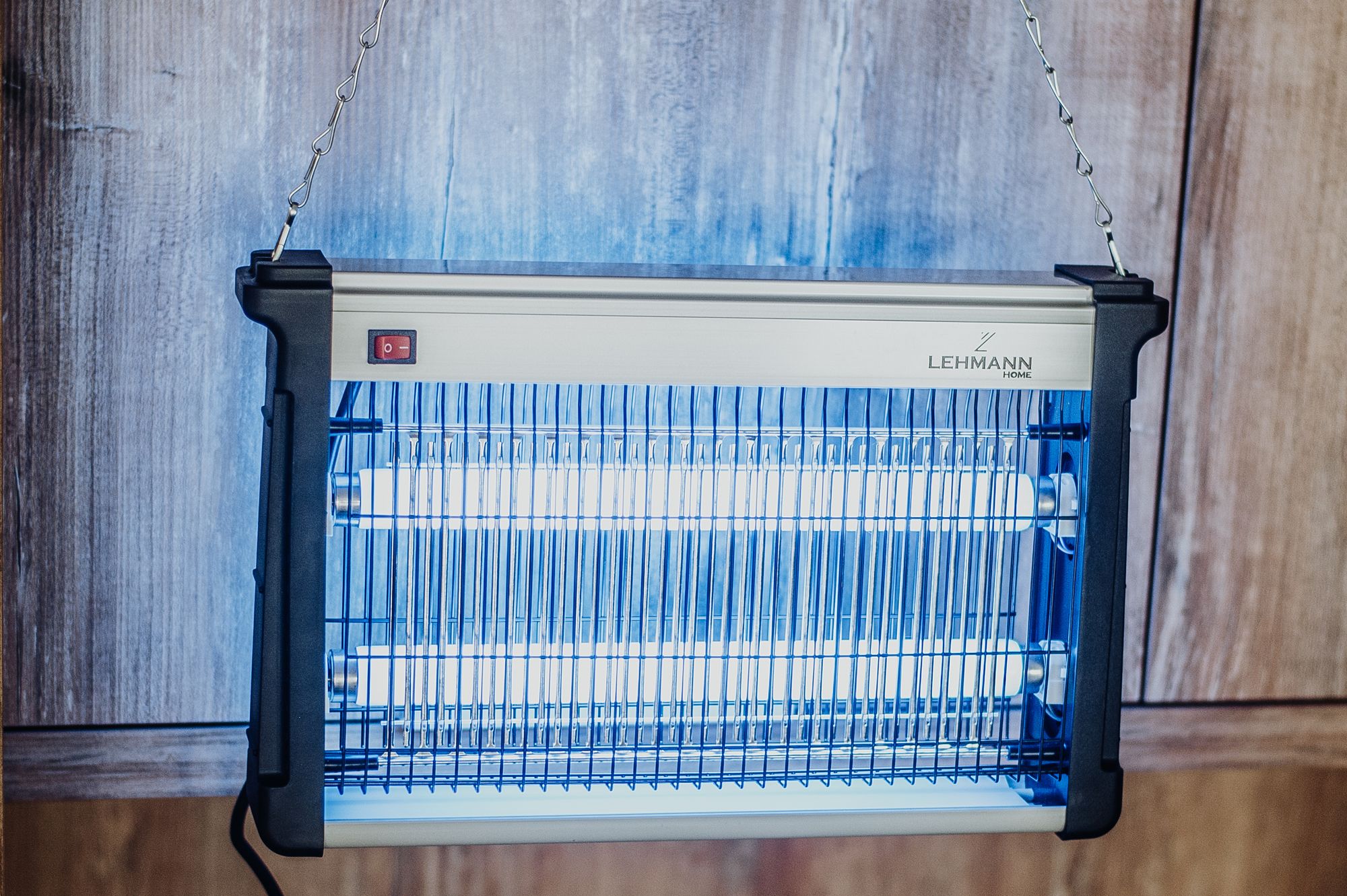 Lampa owadobójcza LEHMANN LHOIL-2015 elektryczna lampa, zabójca owadów, światło UV LED, mocna 150 m²