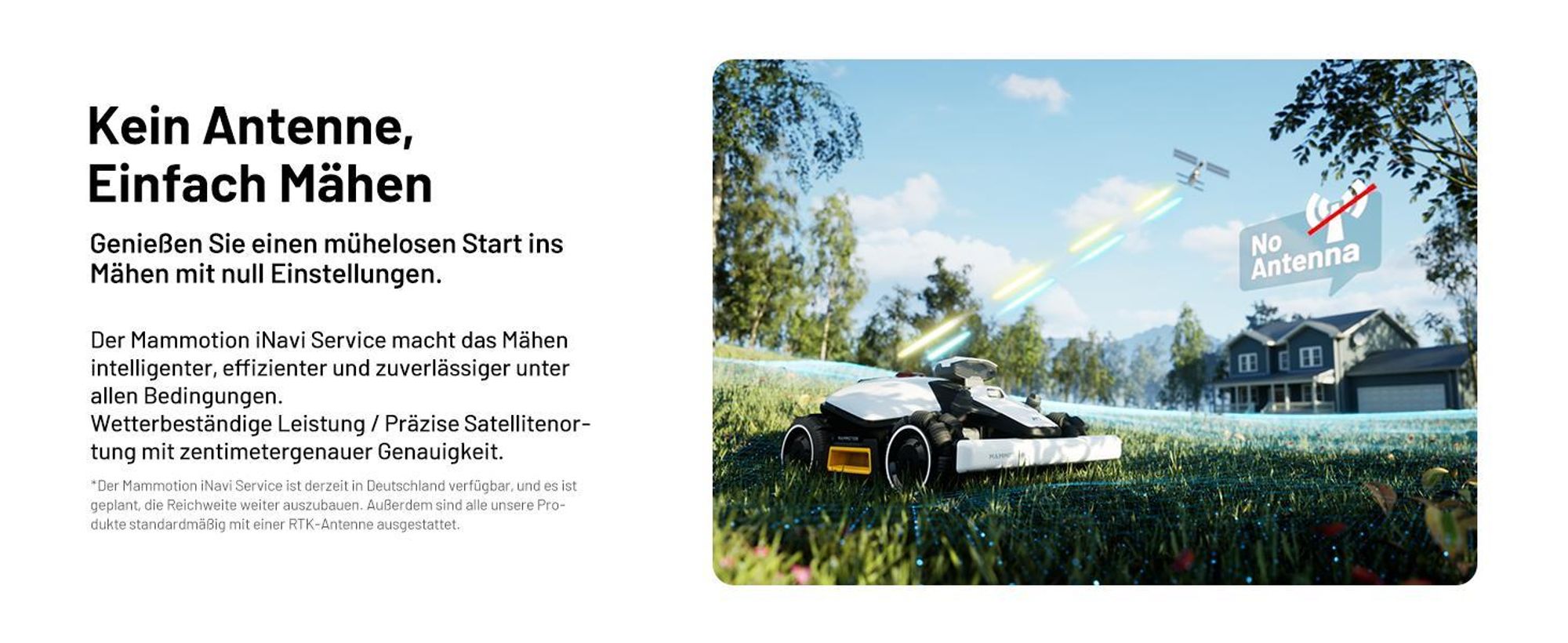 Mähroboter Mammotion LUBA mini AWD 1500 ohne Begrenzungskabel NetRTK+Vision Auto-Kartierung Empf. 1500m² Max. 1800m² 80% Steigung mit 4G-Modul APP