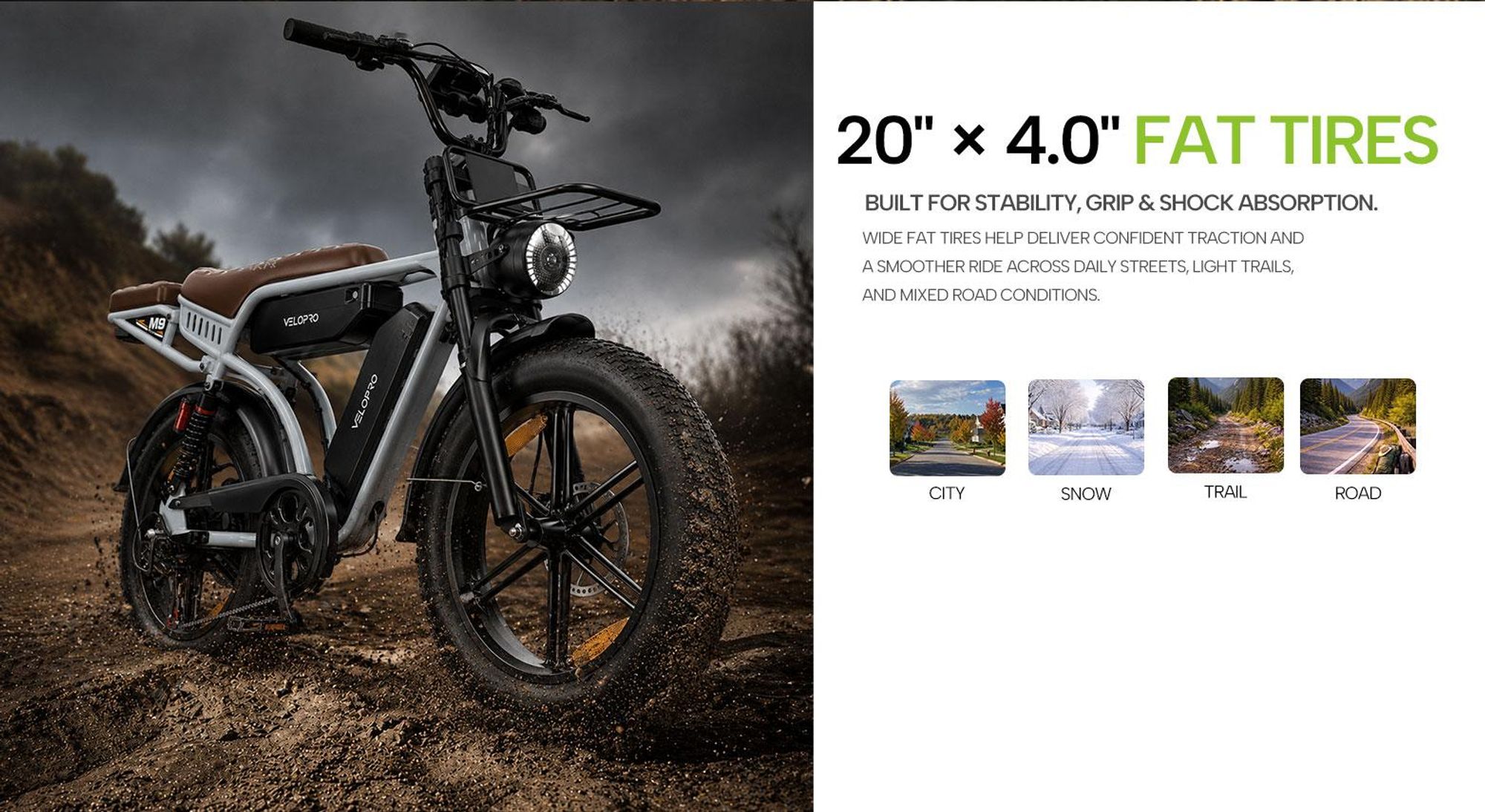 PIXAR M9 E-Bike 48V 17,5Ah Akku (100km), 250W Heckmotor, Shimano 7-Gang