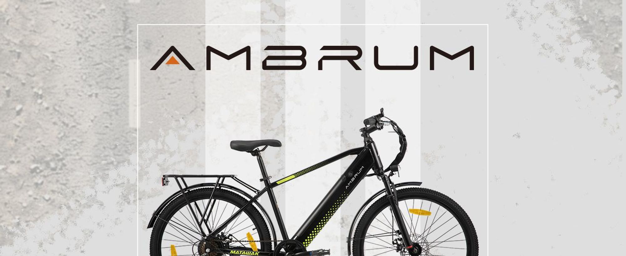 Hiland 26 Zoll-E-Mountainbike, 250W, 7 Gänge, mechanische Scheibenbremse, mit 10,4-Ah-Akku im Rahmen, Schutzblechen und Gepäckträger für Erwachsene