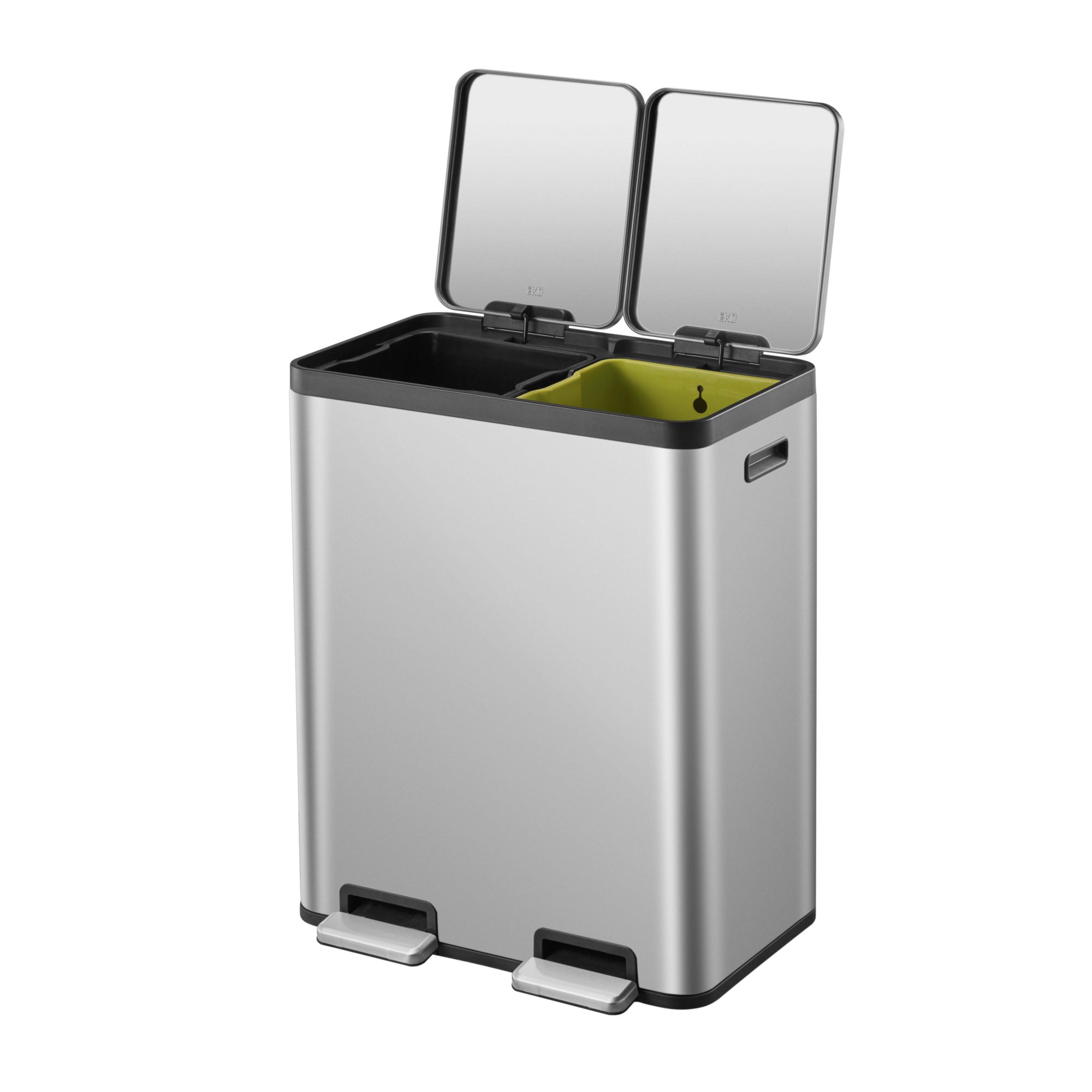 EKO - EcoCasa 1 Treteimer 30+30 Liter - Stainless steel   - Matt Edelstahl