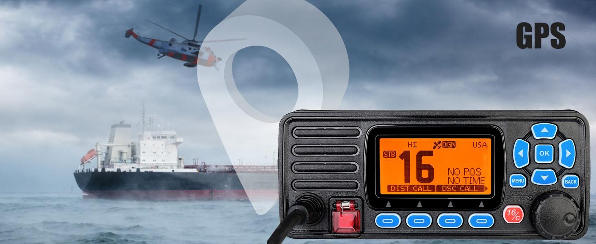 Retevis RA27 Marine Transceiver, IP67 Wasserdicht Wasserdichtes Handfunkgerät, Klasse D DSC, Seefunkgerät mit GPS, 88 Kanäle, Professionelle Marine Funkgerät (1 Stück, Schwarz)