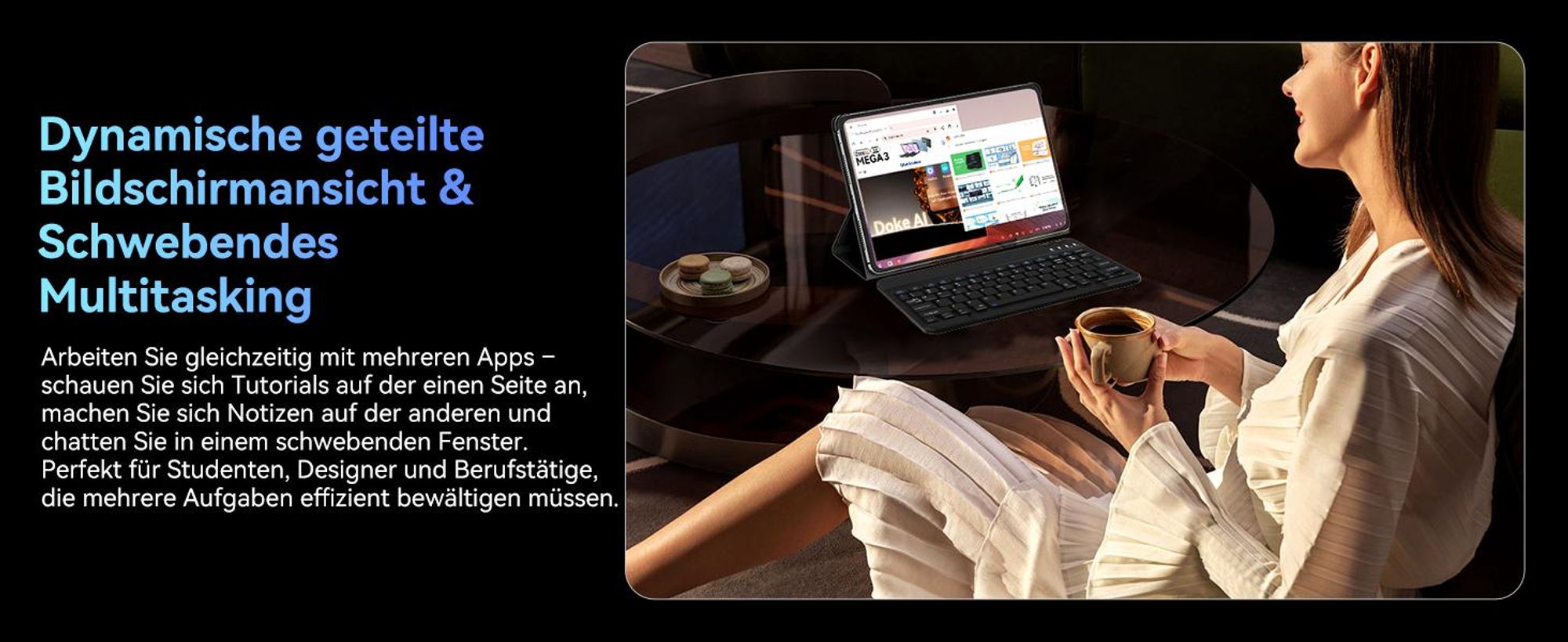 Nexall N90 Tablet Android16, 12" 120Hz FHD InCell, 24GB (8+16) RAM+128GB ROM (2TB TF), 5G WiFi/4G SIM, 9000mAh/18W, Gemini AI, mit Stift/Tastatur/Maus