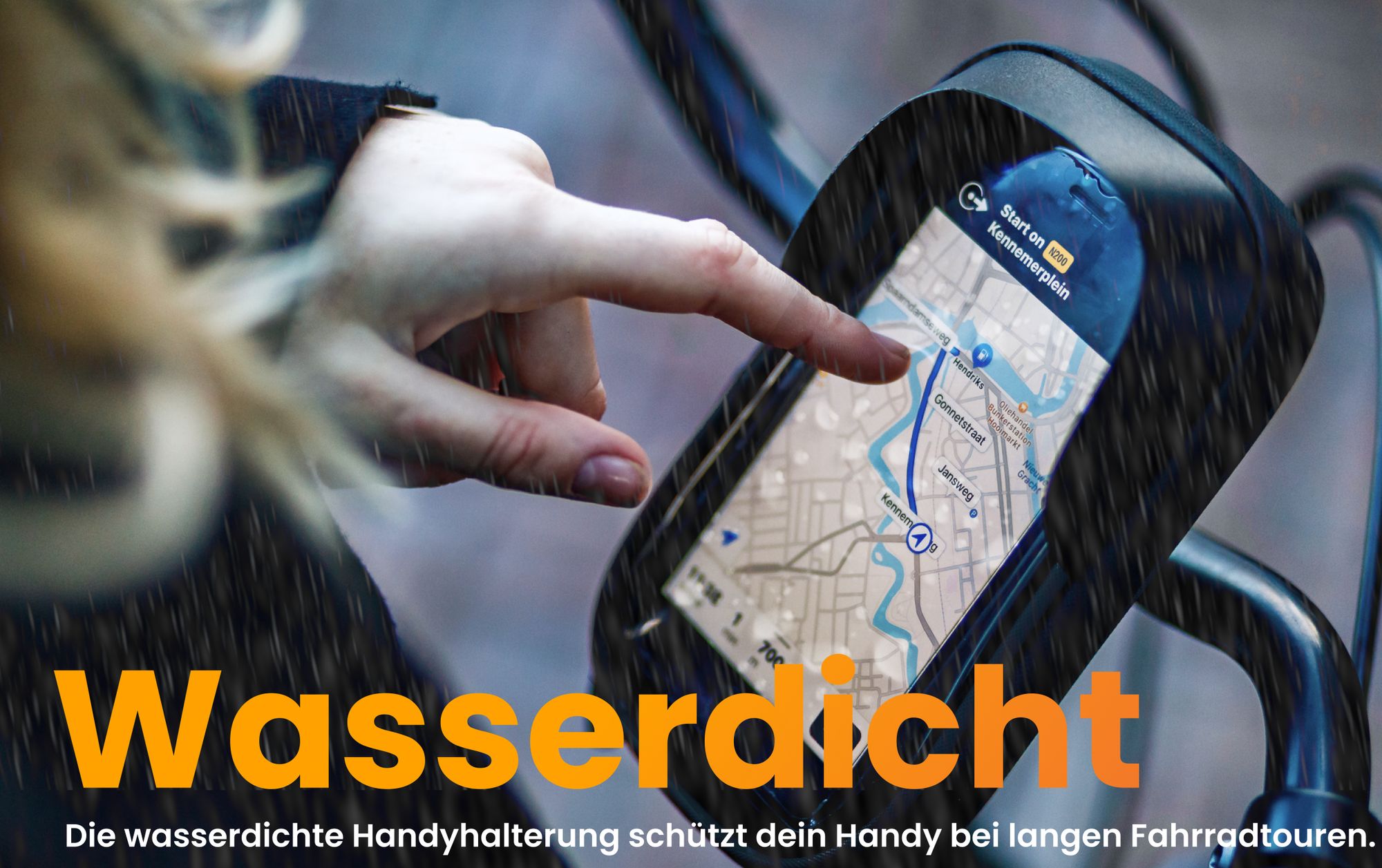 R2B Handyhalterung Fahrrad Wasserdicht - Universal fahrrad Handyhalterung, extra robuste Ausführung, Handyhalter fahrrad für Mountainbikes, Motorräde